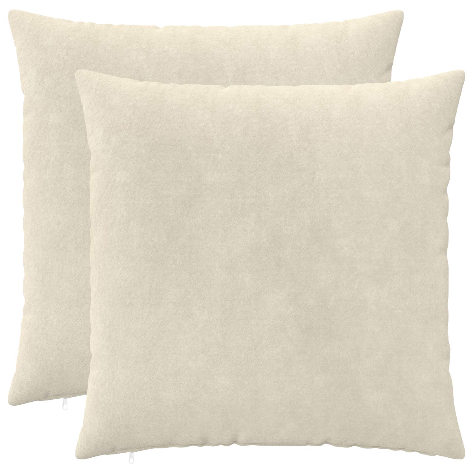 Federa 2 pcs HEERLEN Crema 65 x 65 cm Fleece in microfibra