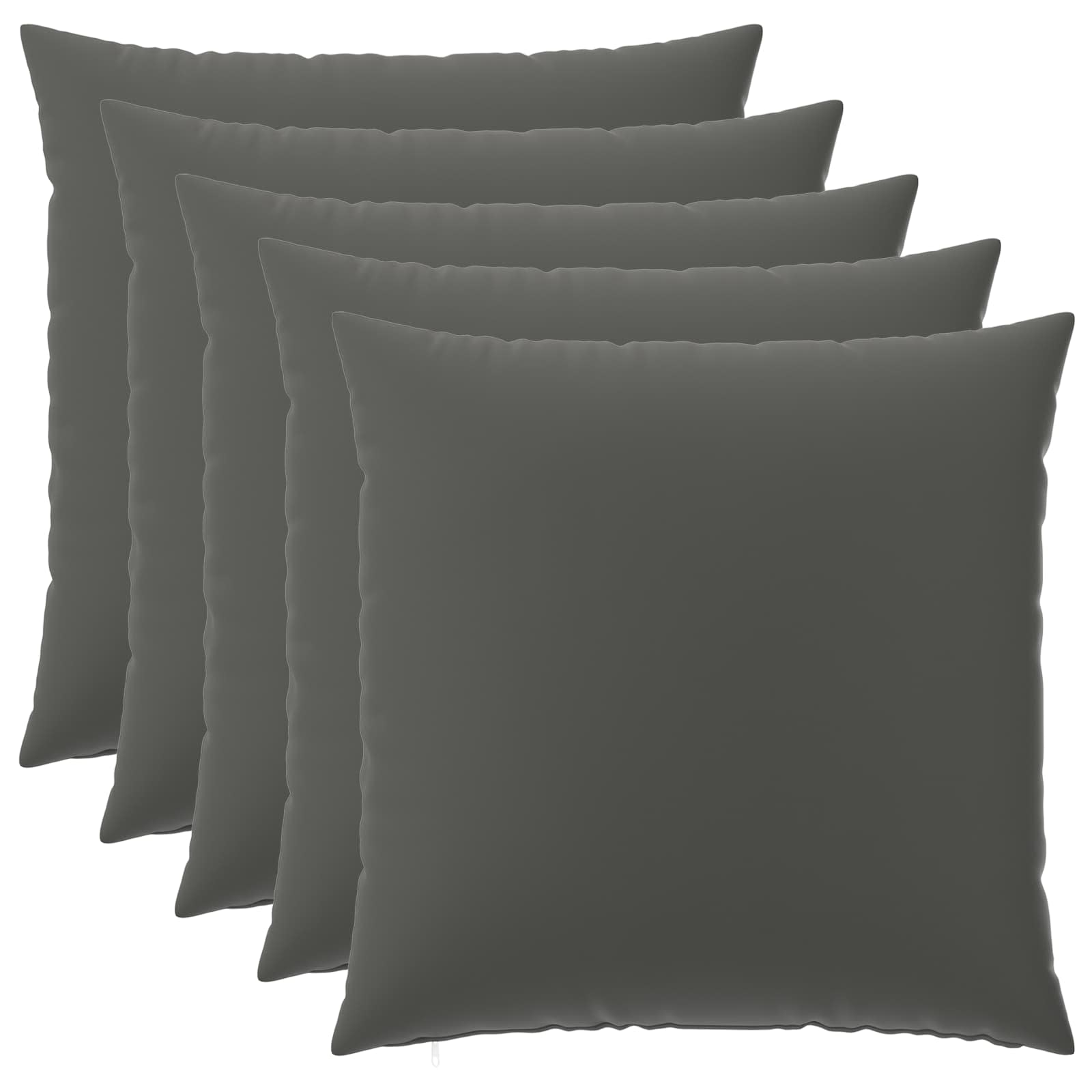 Federa 6 pcs HEERLEN Antracite 65 x 65 cm Poliestere