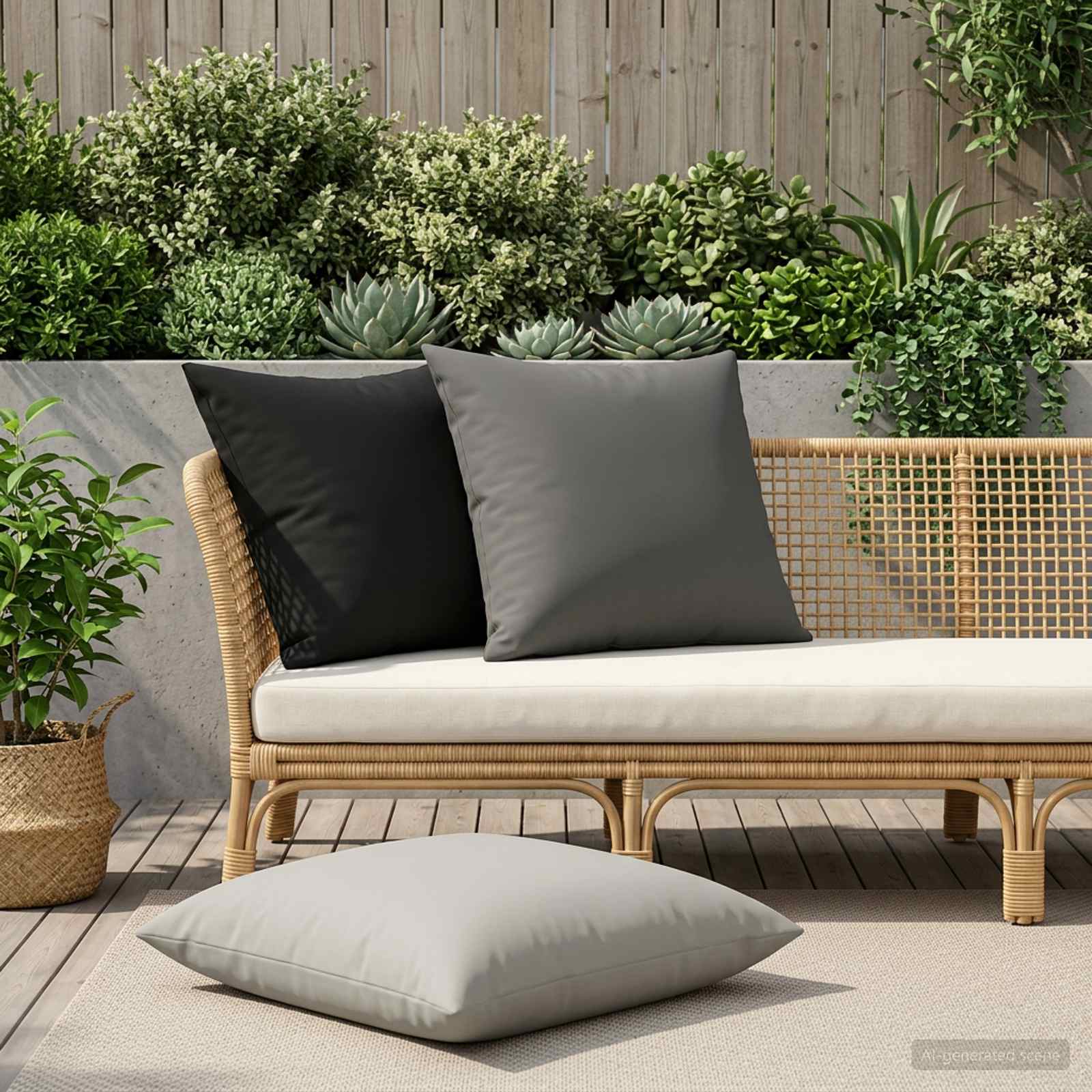 Federa 6 pcs HEERLEN Grigio 65 x 65 cm Poliestere