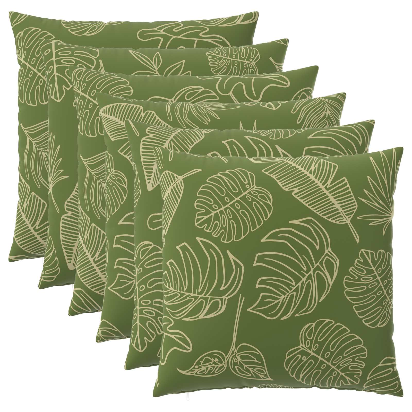 Federa 6 pcs HEERLEN Design a foglia 65 x 65 cm Poliestere