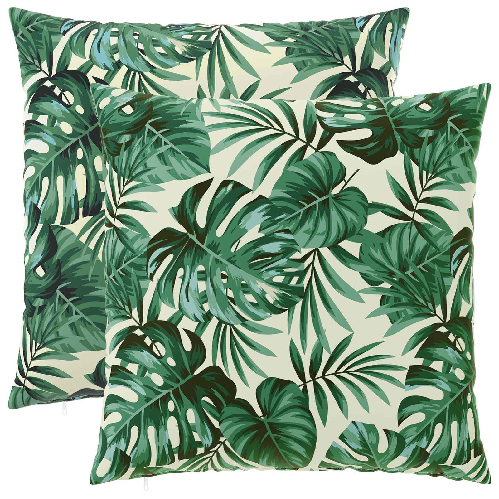 Federa 2 pcs HEERLEN Motivo a Foglie 65 x 65 cm Poliestere