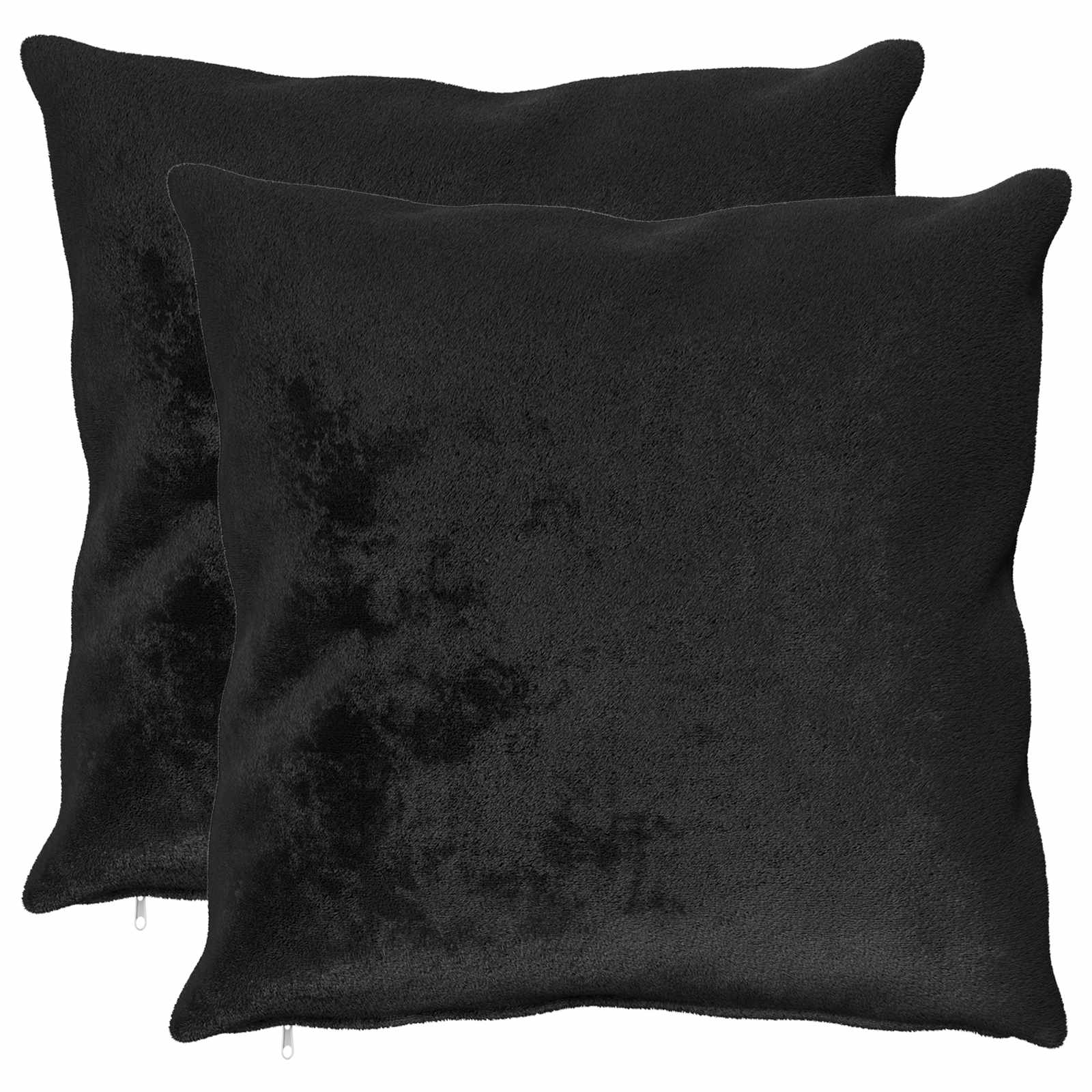 Federa 2 pcs HEERLEN Nero 70 x 70 cm Flanella