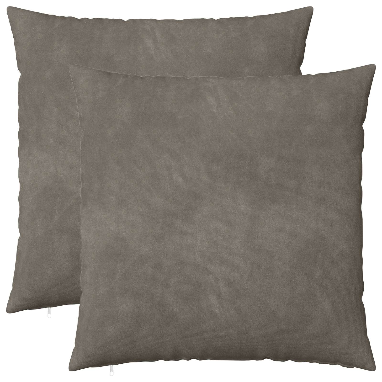 Federa 2 pcs HEERLEN Grigio Chiaro 80 x 80 cm Velluto