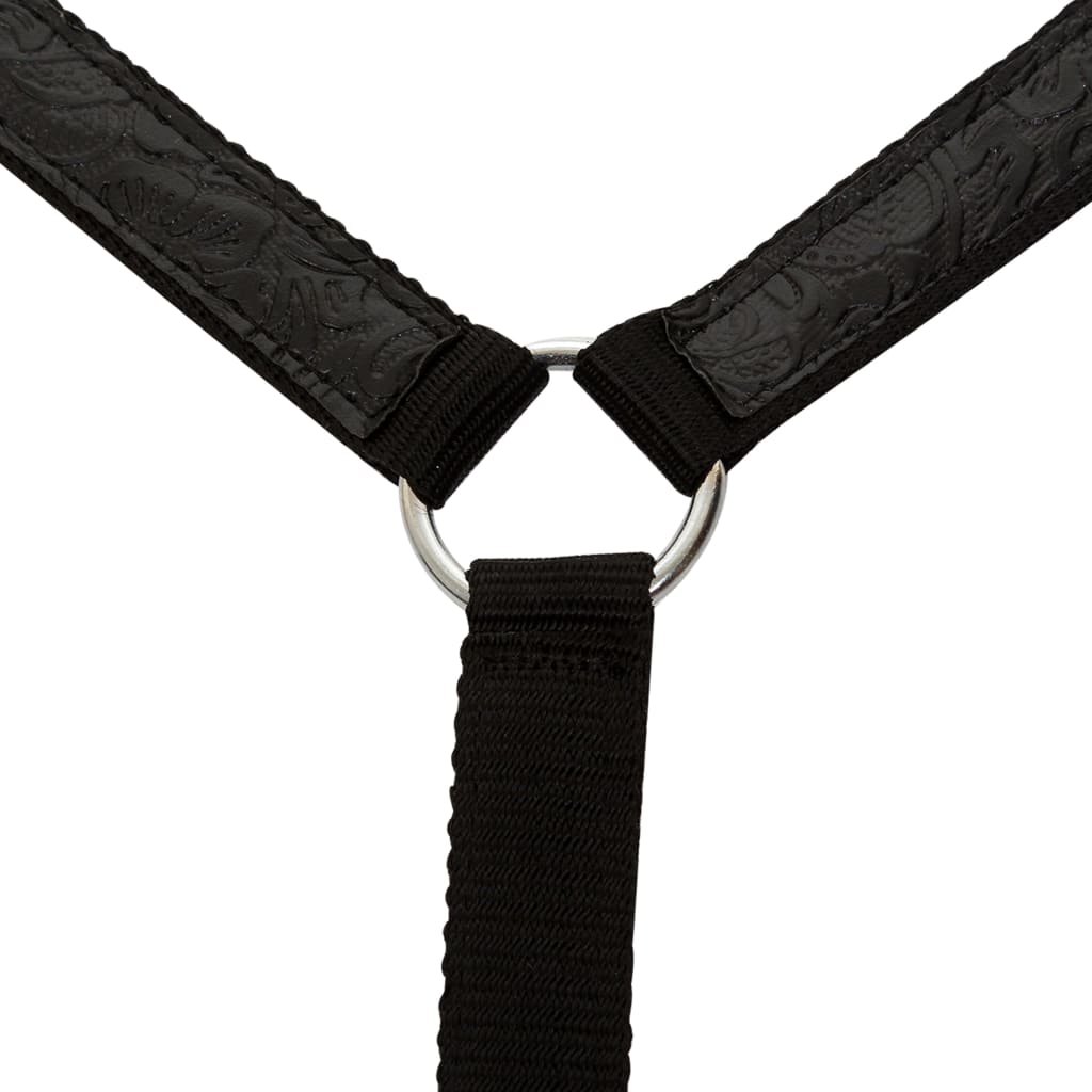 Sella Western Testiera e Pettorale in Vera Pelle 16" Nero