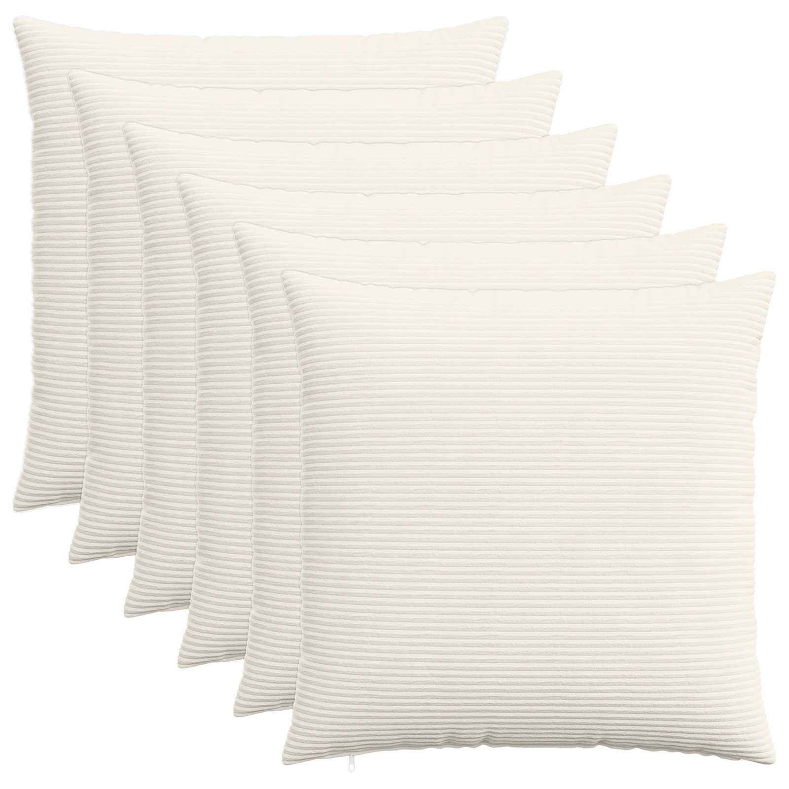 Federa 6 pcs HEERLEN Crema 80 x 80 cm corduroy