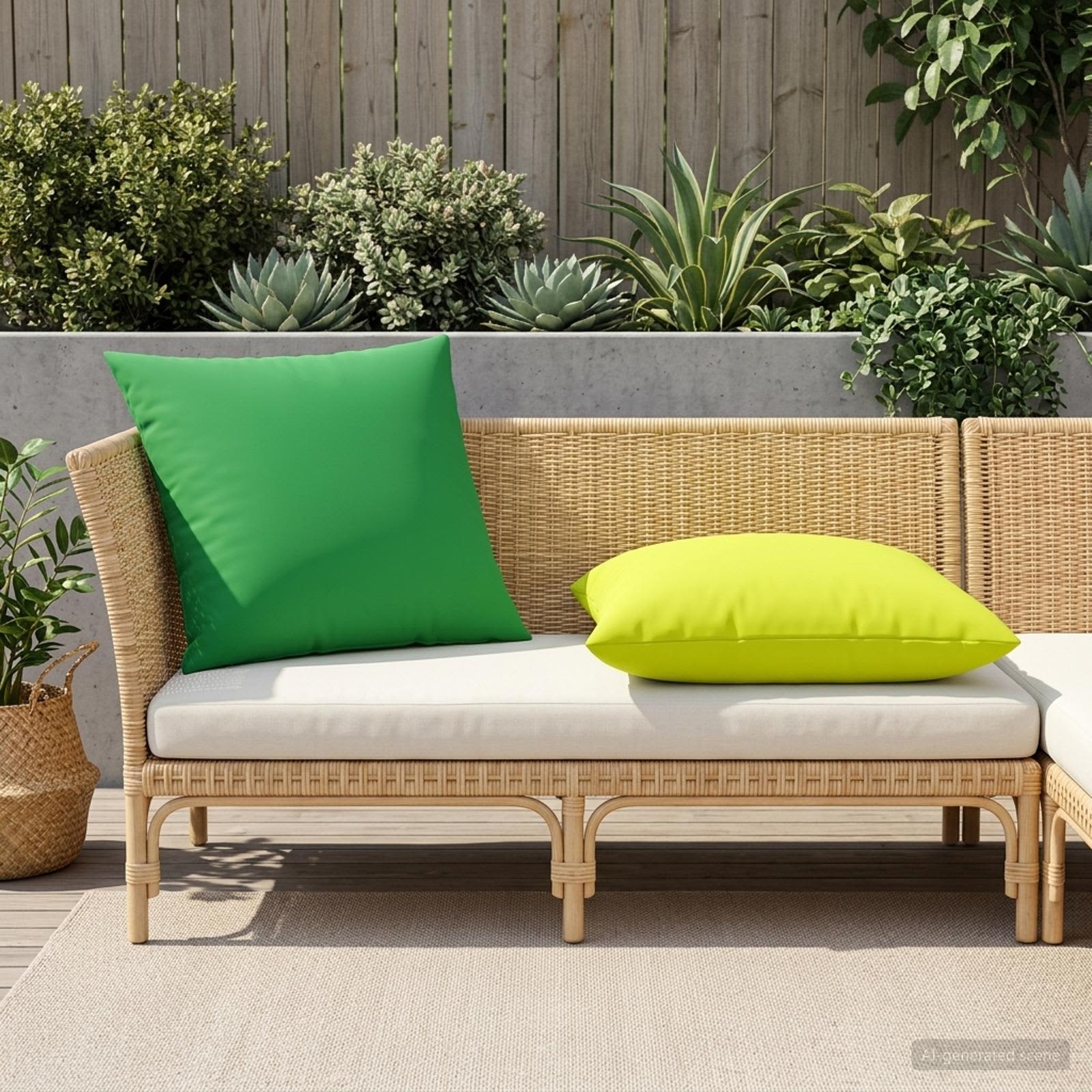 Federa 2 pcs HEERLEN Verde brillante. 80 x 80 cm Poliestere
