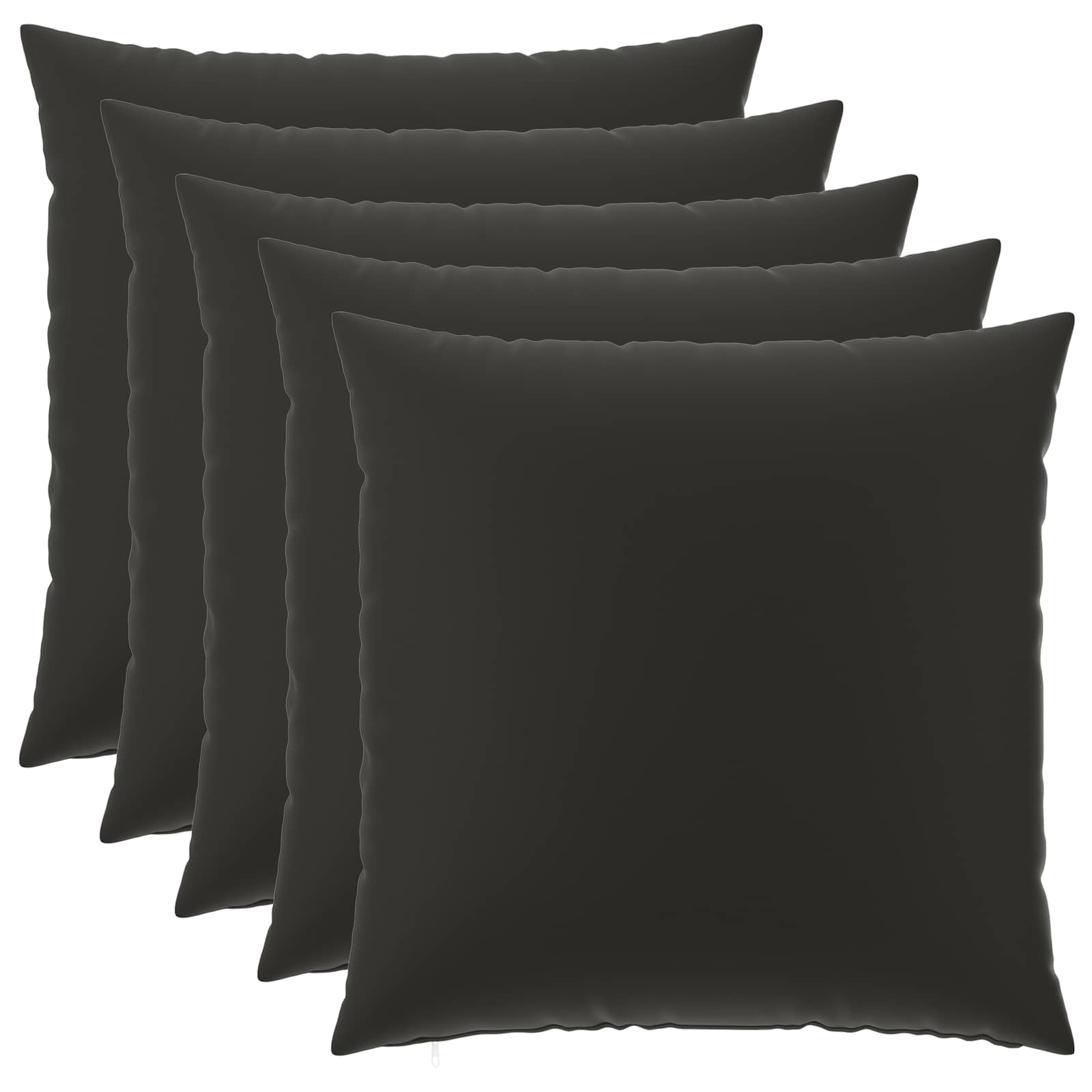 Federa 6 pcs HEERLEN Nero 80 x 80 cm Poliestere