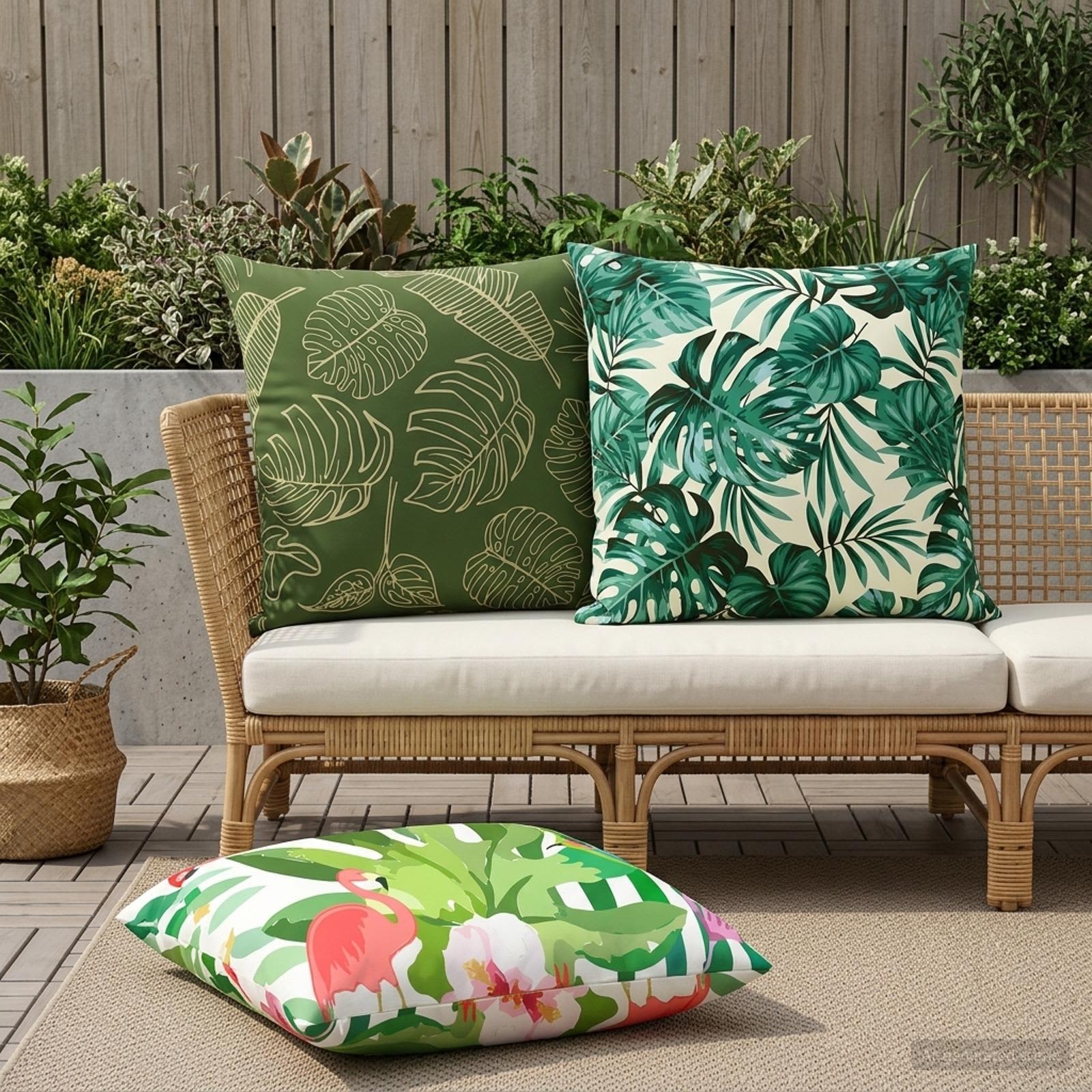 Federa 6 pcs HEERLEN Design a foglia 80 x 80 cm Poliestere