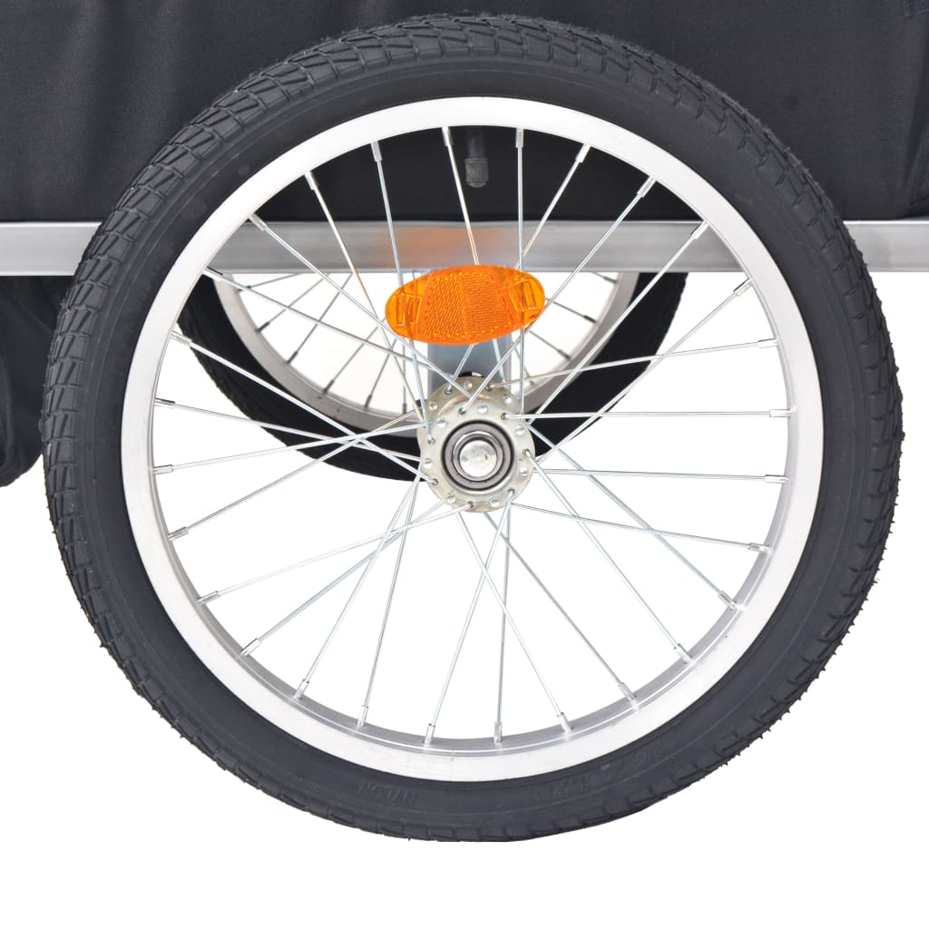 Rimorchio per Bici Rosso e Nero 30 kg