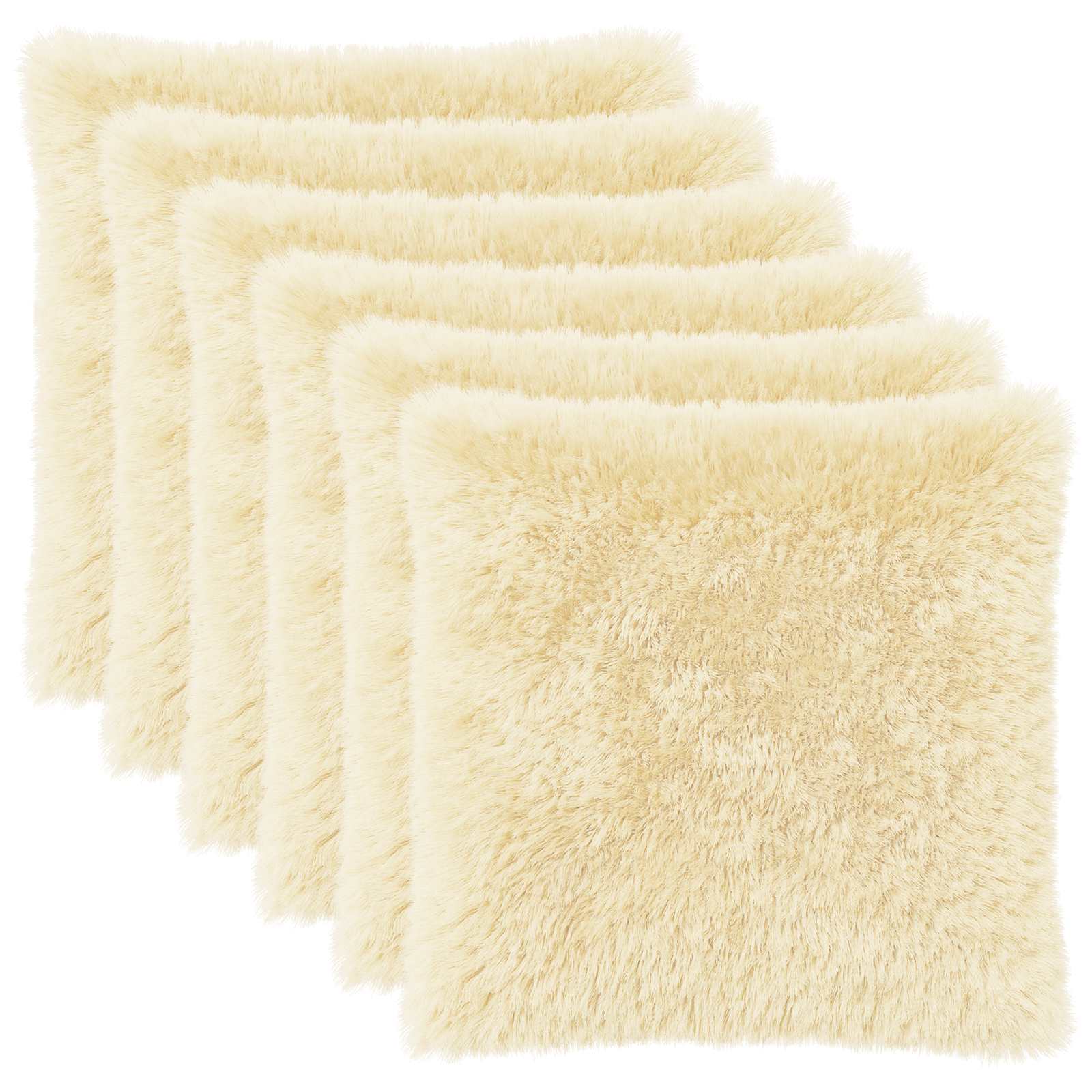 Federa 6 pcs HEERLEN Crema 80 x 80 cm Fleece PV