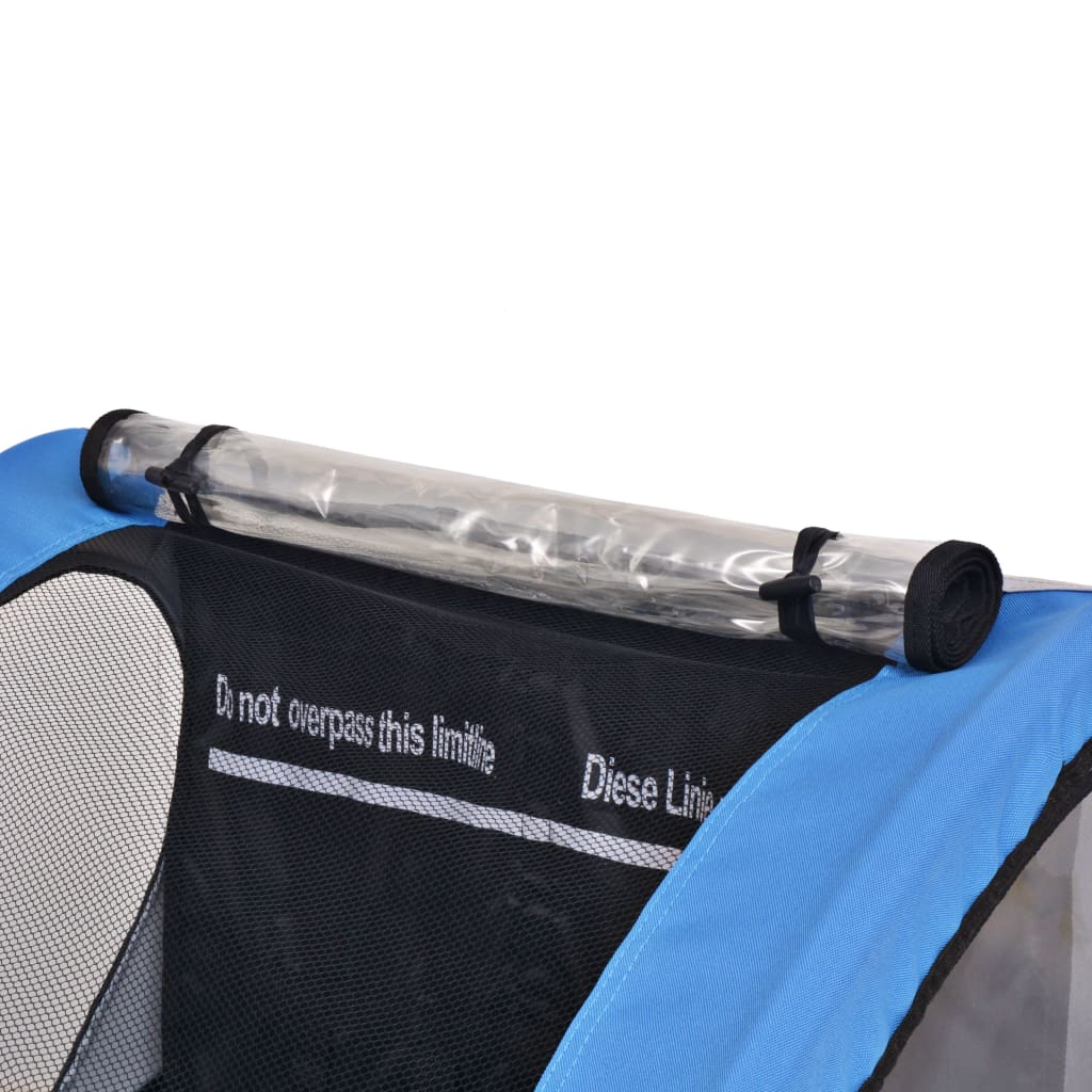 Rimorchio per Bici Grigio e Nero 30 kg
