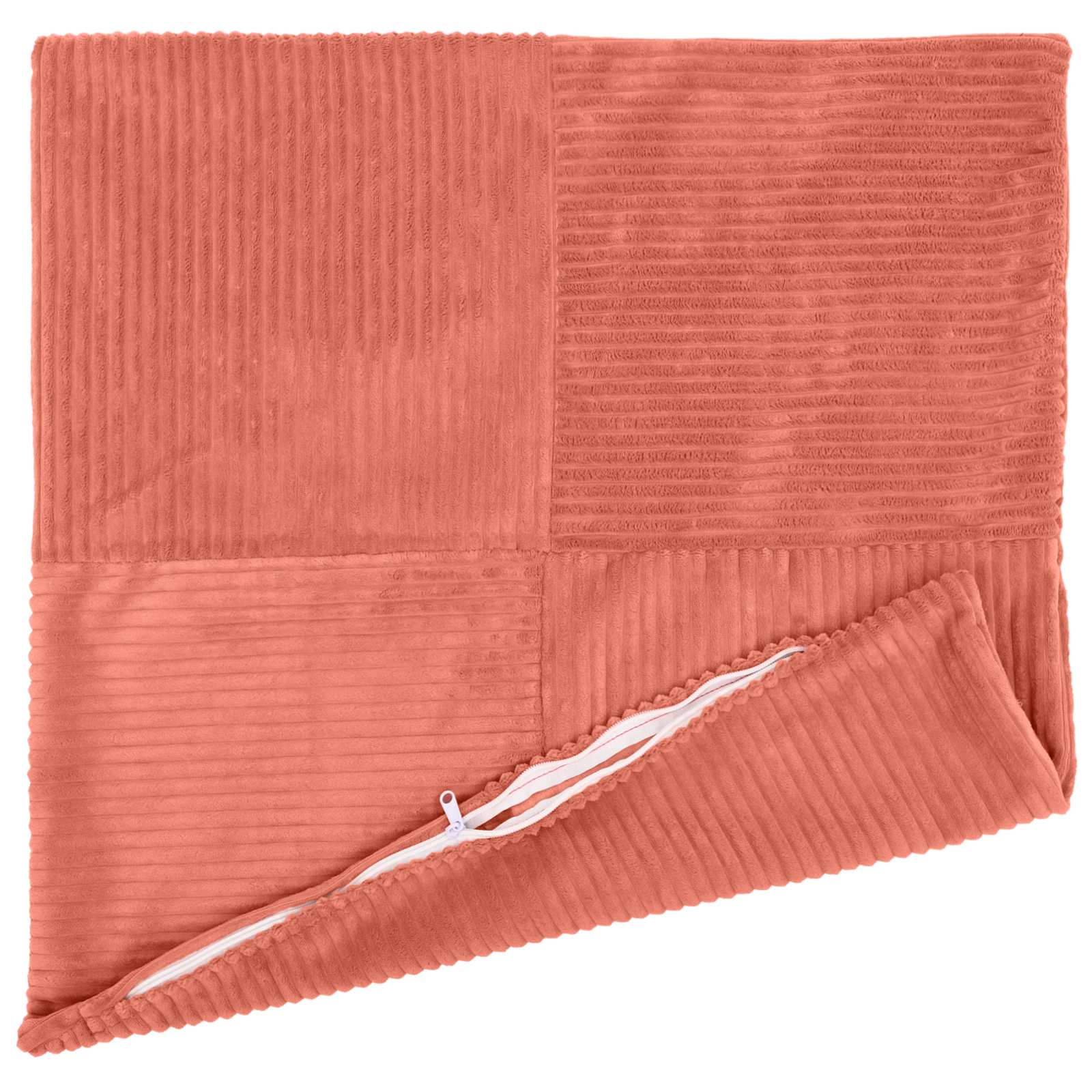 Federa 2 pcs ALMELO Rosso Arancio 30 x 30 cm corduroy