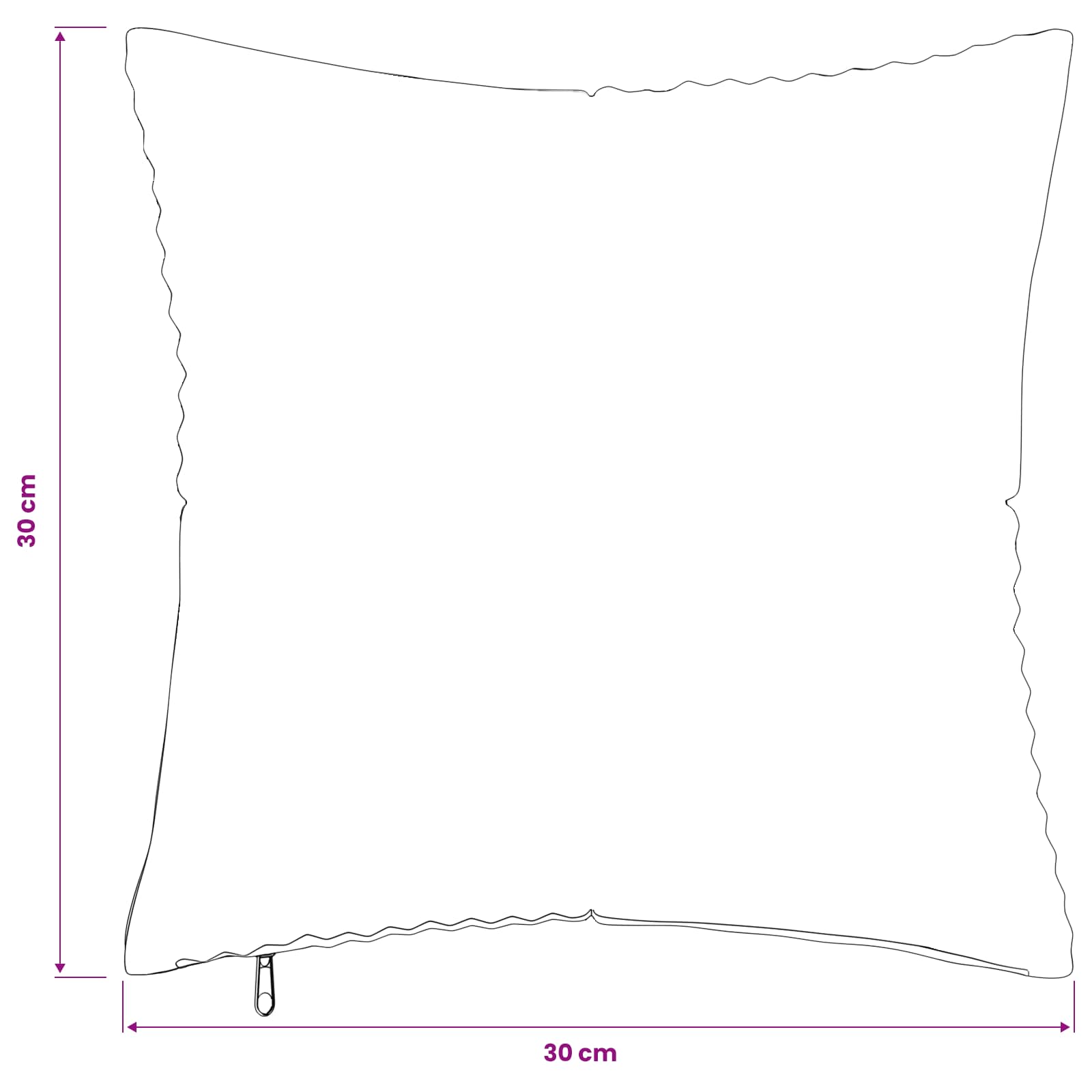 Federa 6 pcs ALMELO Blu 30 x 30 cm corduroy