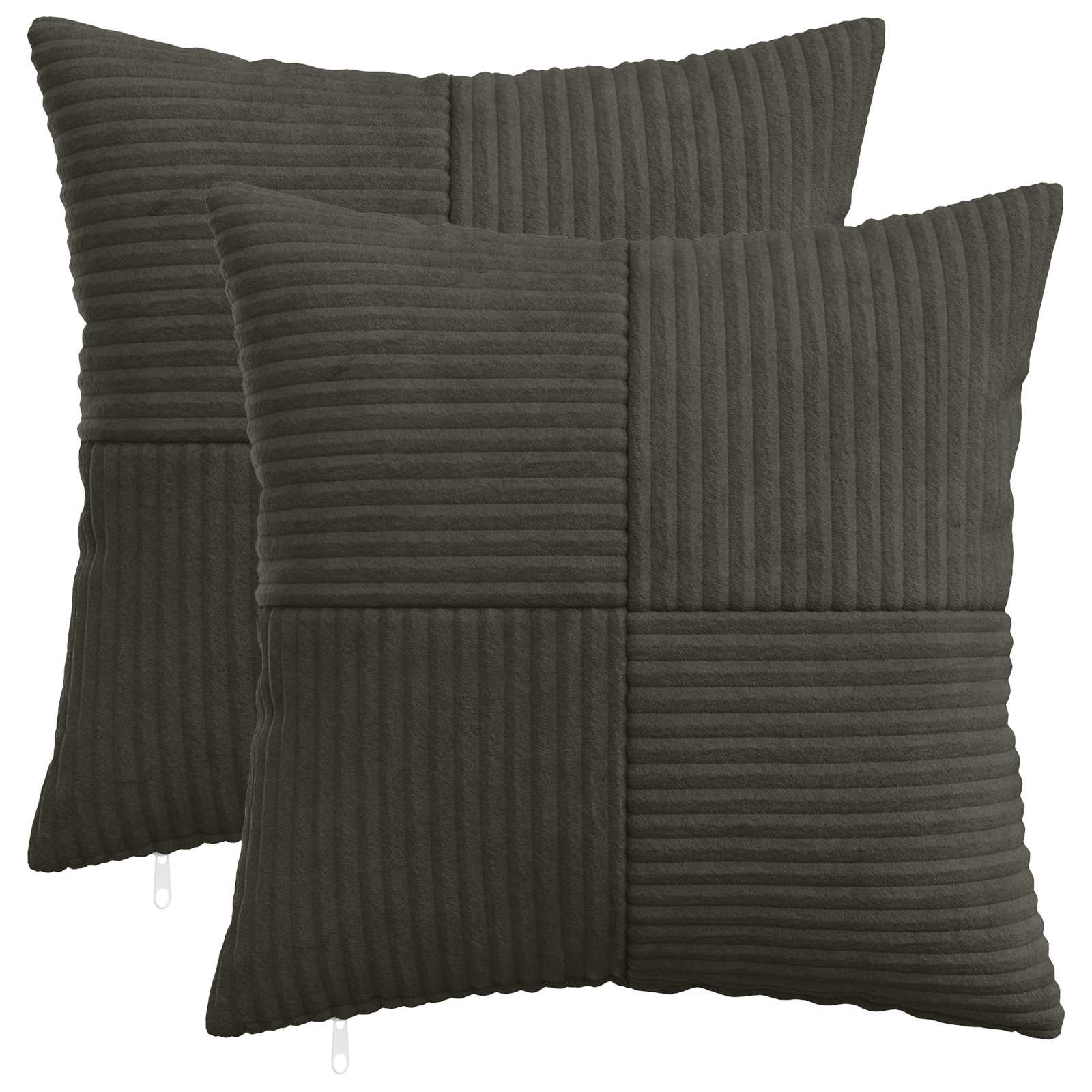 Federa 2 pcs ALMELO Antracite 30 x 30 cm corduroy