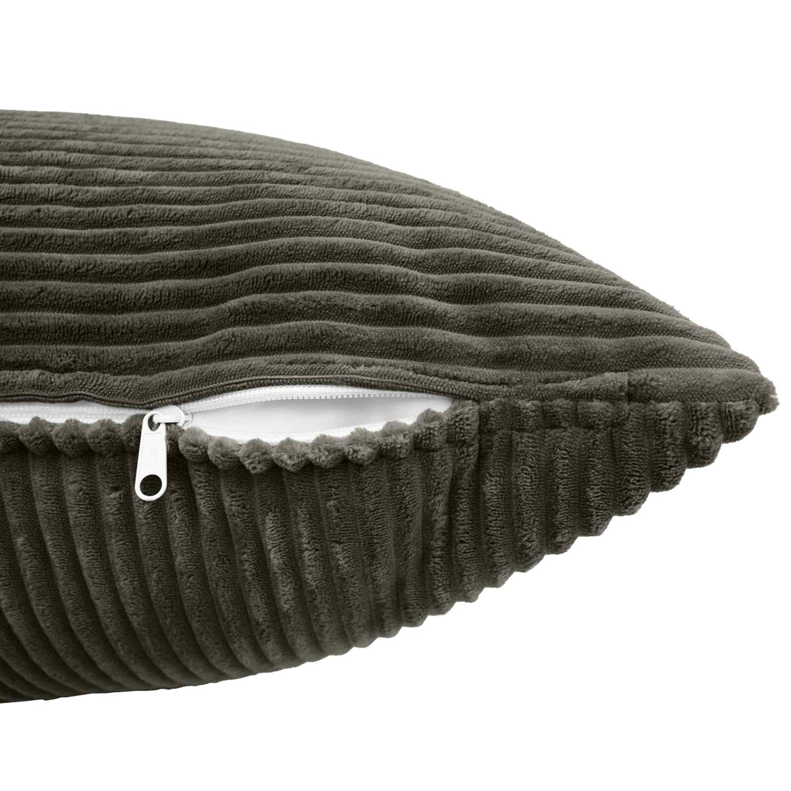 Federa 2 pcs ALMELO Antracite 30 x 30 cm corduroy