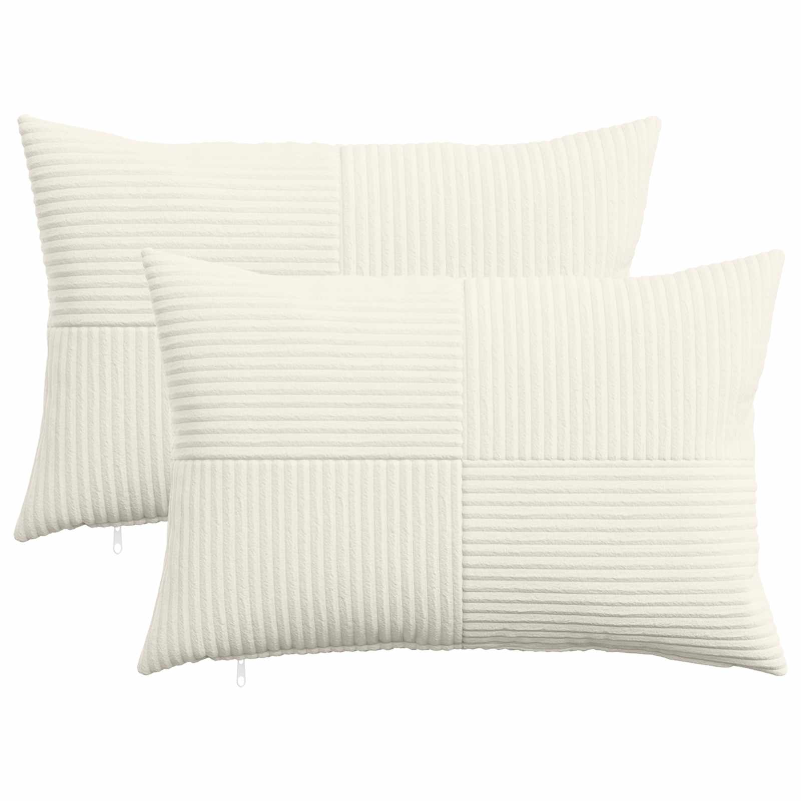 Federa 2 pcs ALMELO Crema 30 x 50 cm corduroy