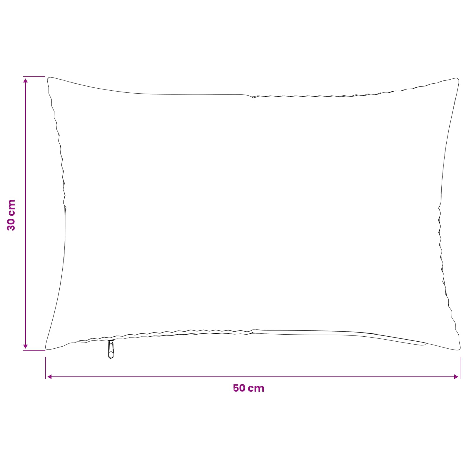 Federa 6 pcs ALMELO Rosso Arancio 30 x 50 cm corduroy