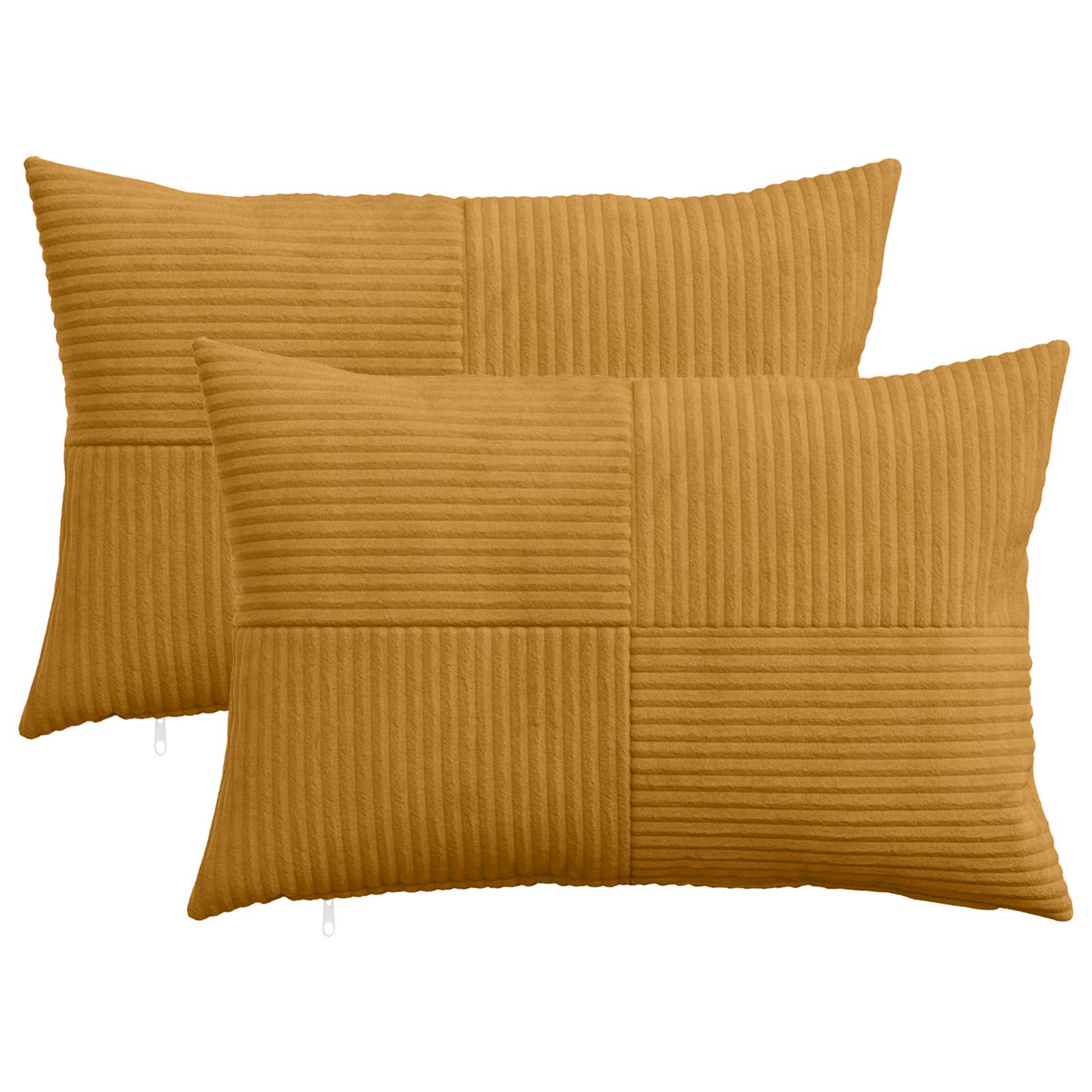 Federa 2 pcs ALMELO Giallo 30 x 50 cm corduroy