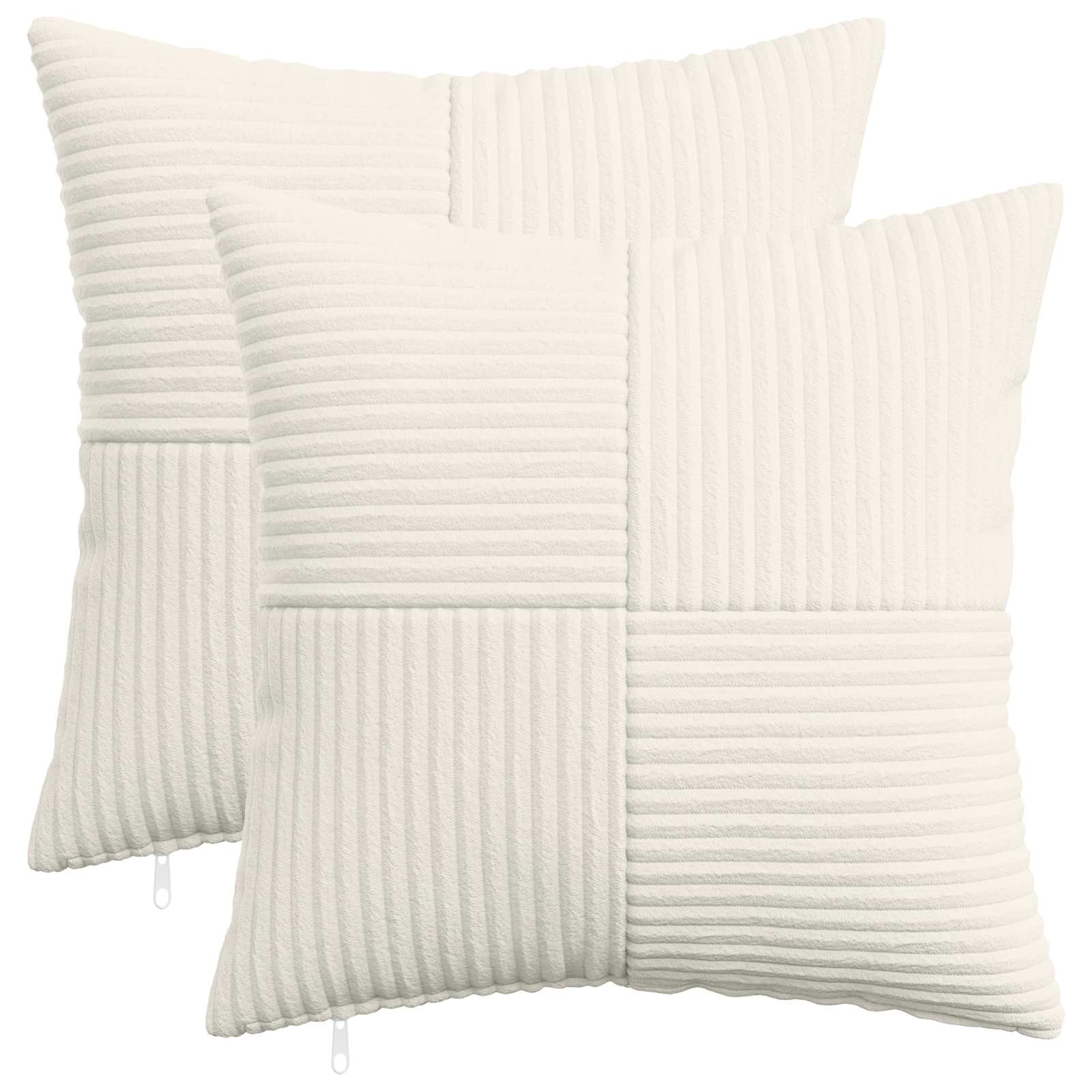 Federa 2 pcs ALMELO Crema 35 x 35 cm corduroy