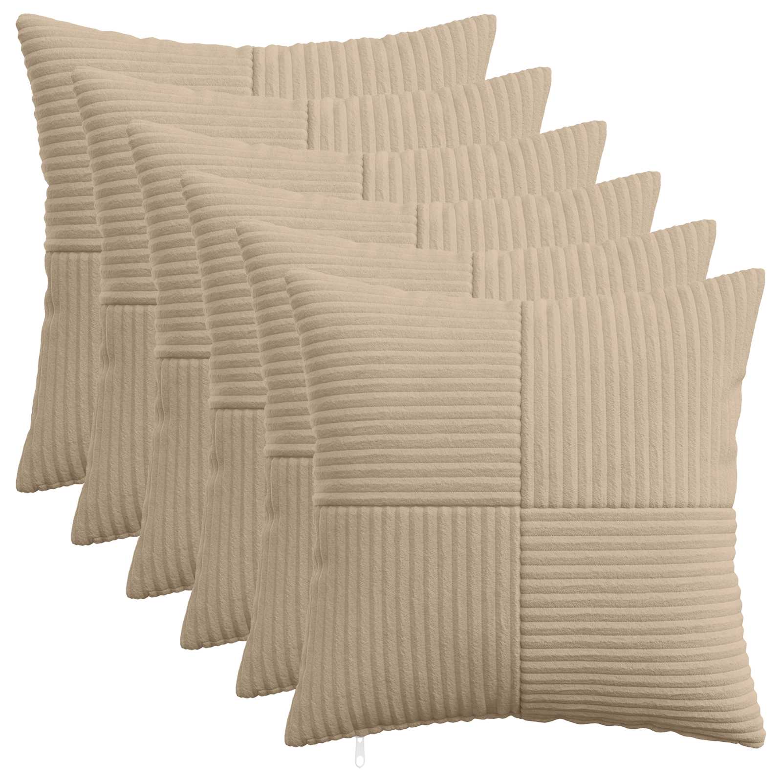 Federa 6 pcs ALMELO Tortora 35 x 35 cm corduroy