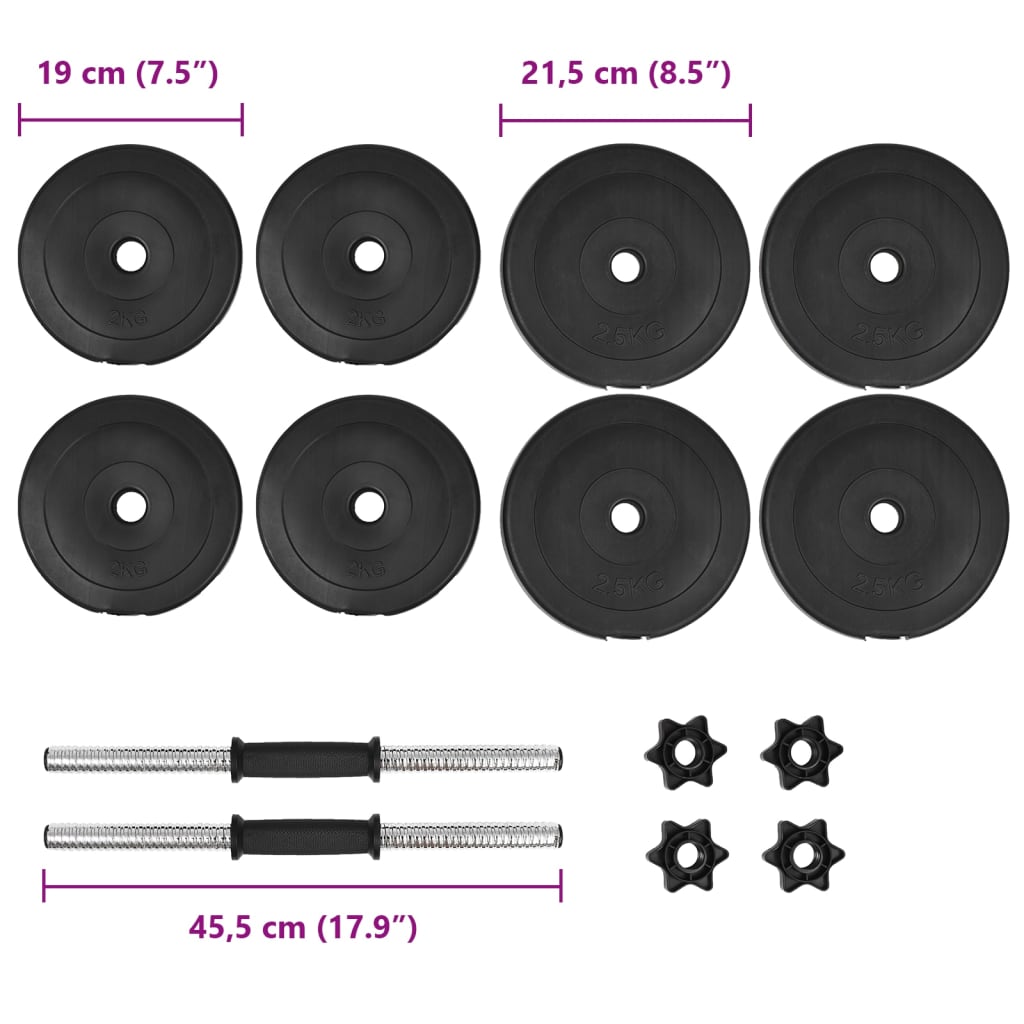 Set di Manubri 14 pz 20 kg