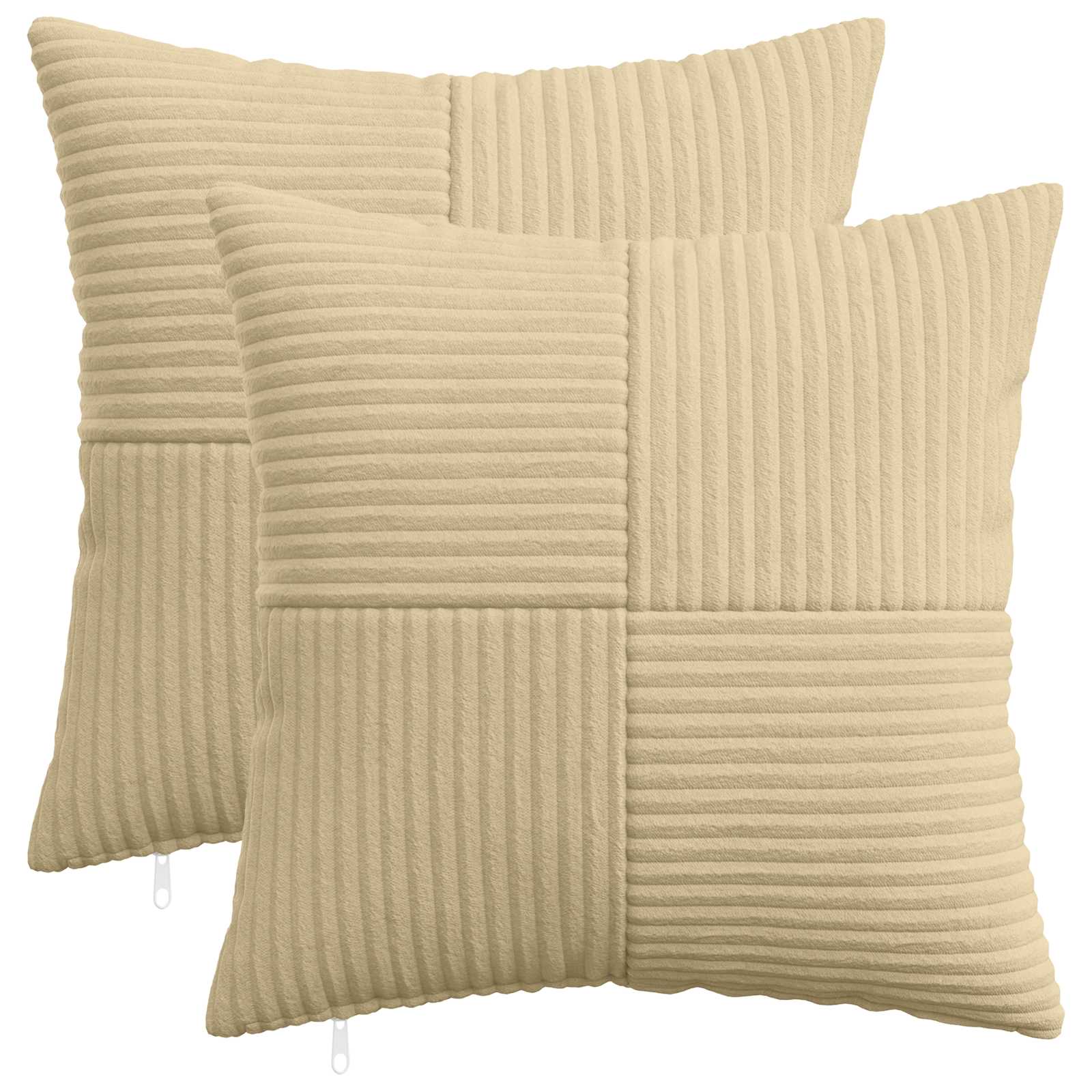 Federa 2 pcs ALMELO Grigio Verde 40 x 40 cm corduroy