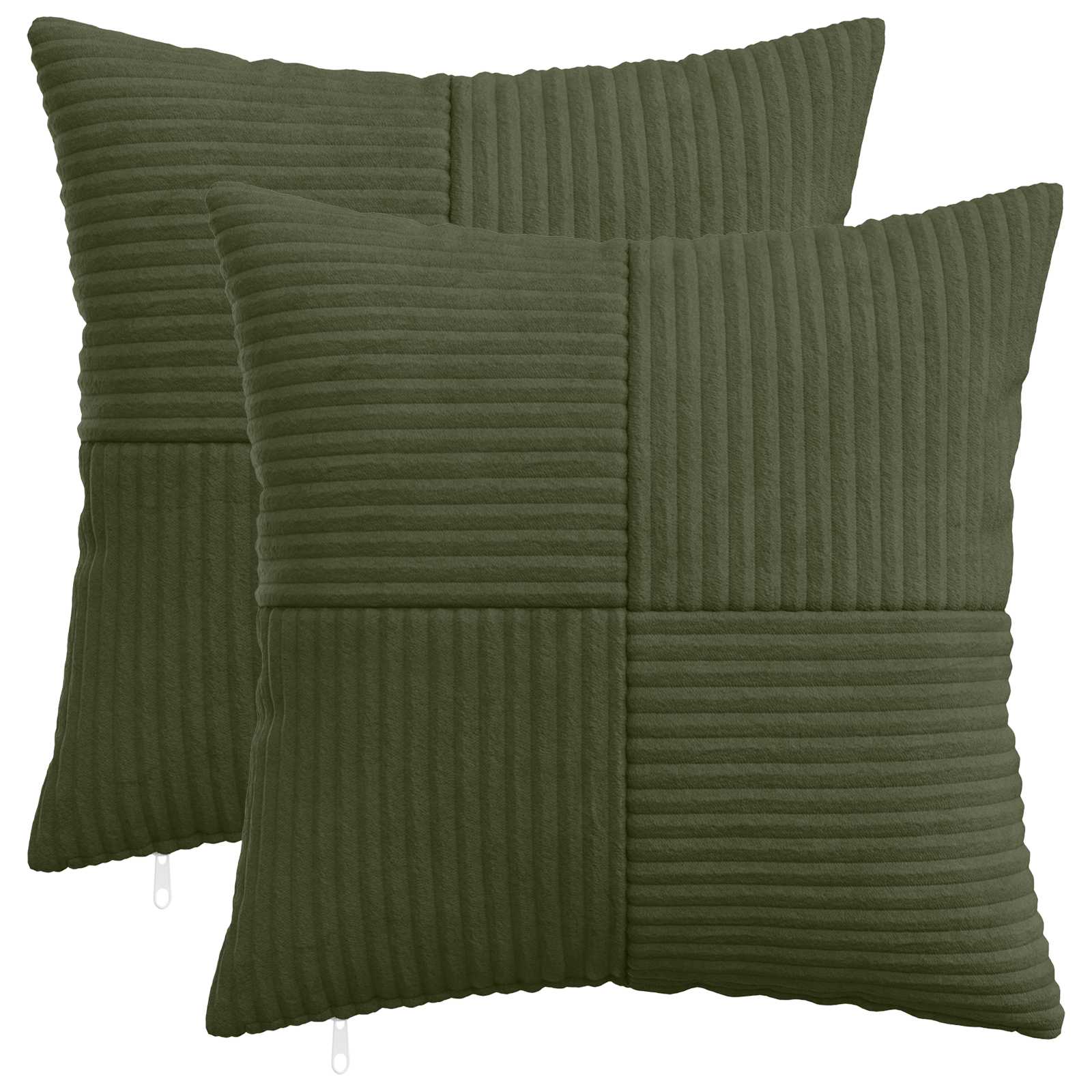 Federa 2 pcs ALMELO Verde 40 x 40 cm corduroy