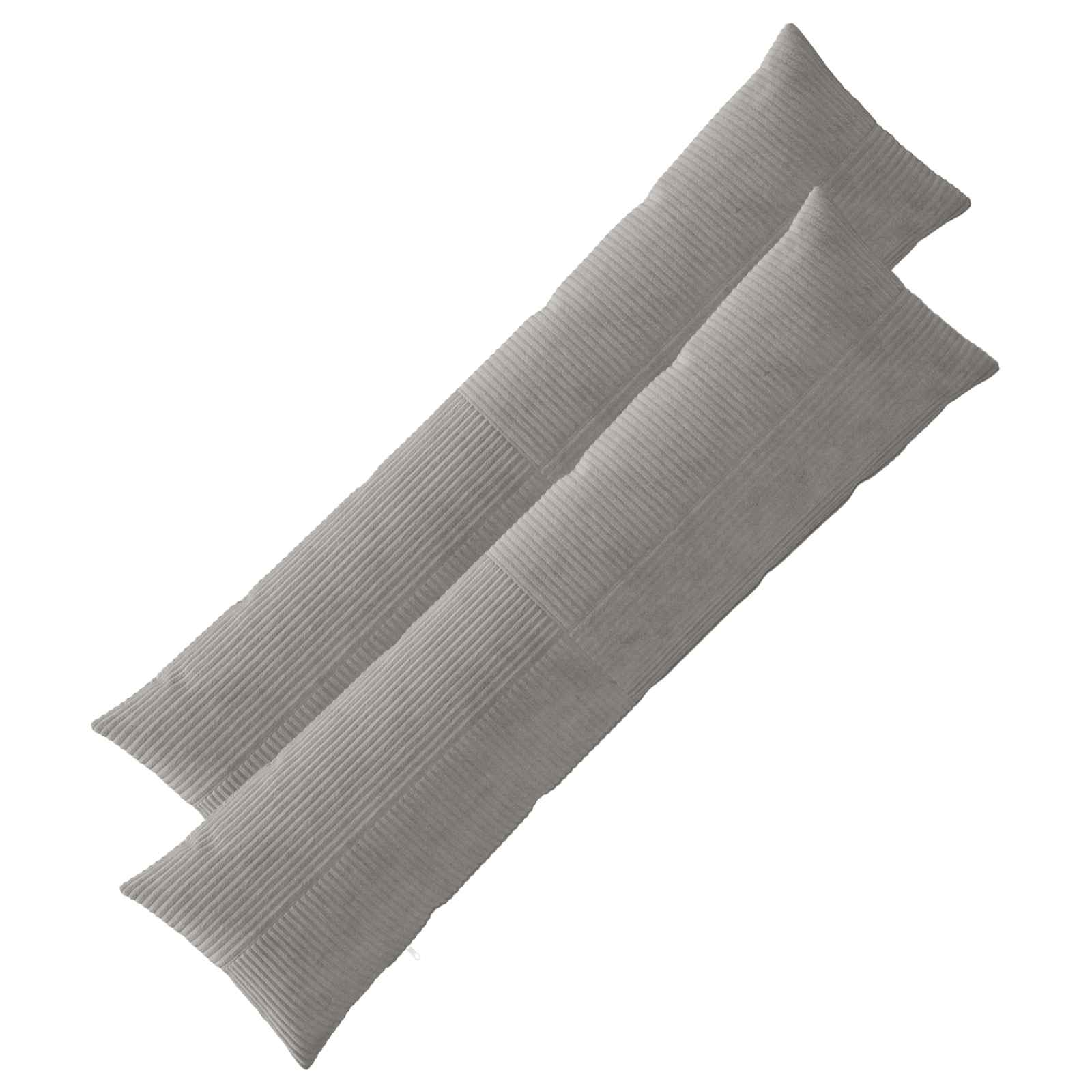 Federa 2 pcs ALMELO Grigio Chiaro 40 x 145 cm corduroy