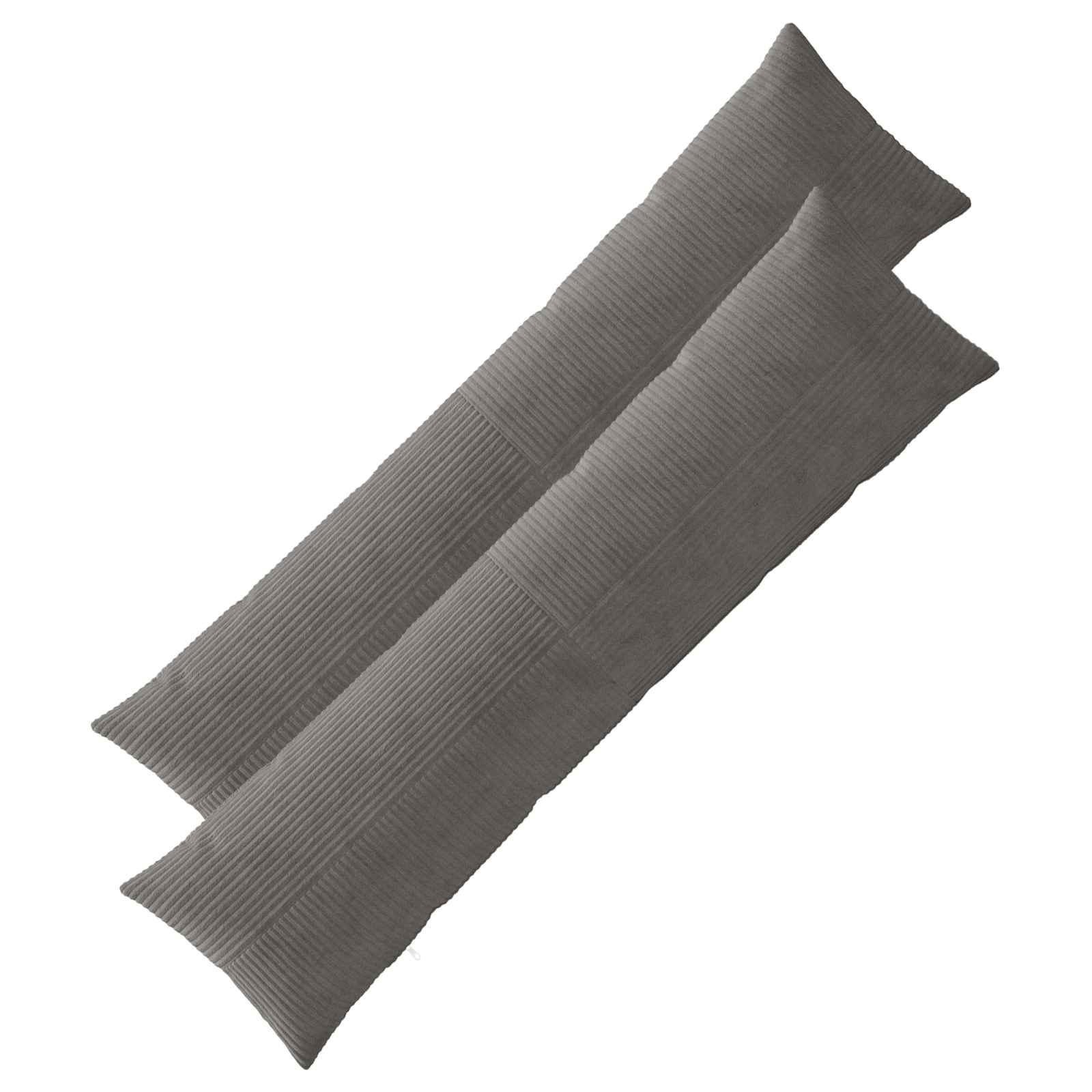 Federa 2 pcs ALMELO Grigio Scuro 40 x 145 cm corduroy