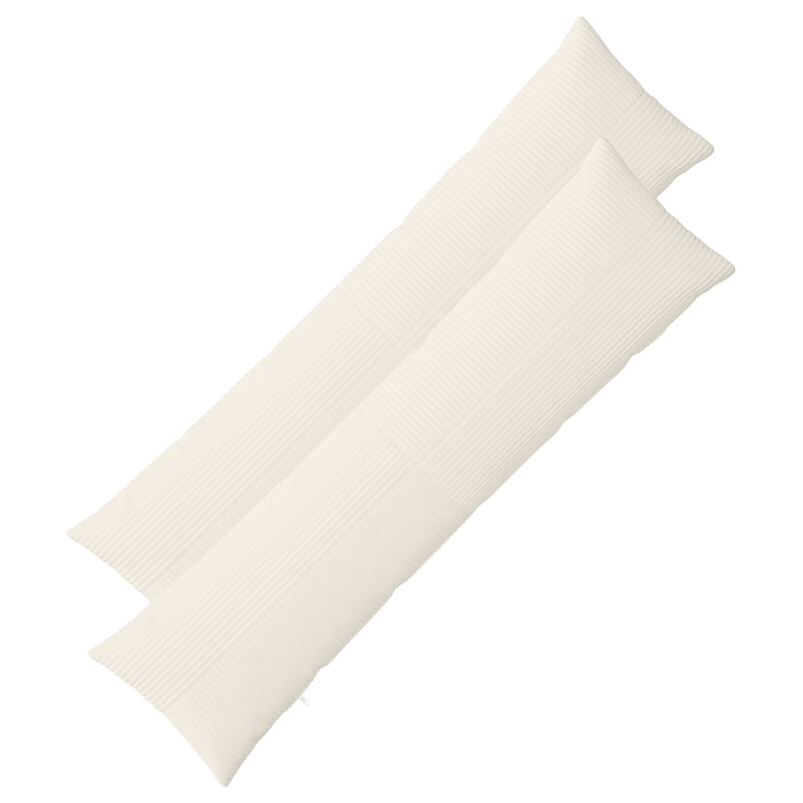 Federa 2 pcs ALMELO Crema 40 x 145 cm corduroy