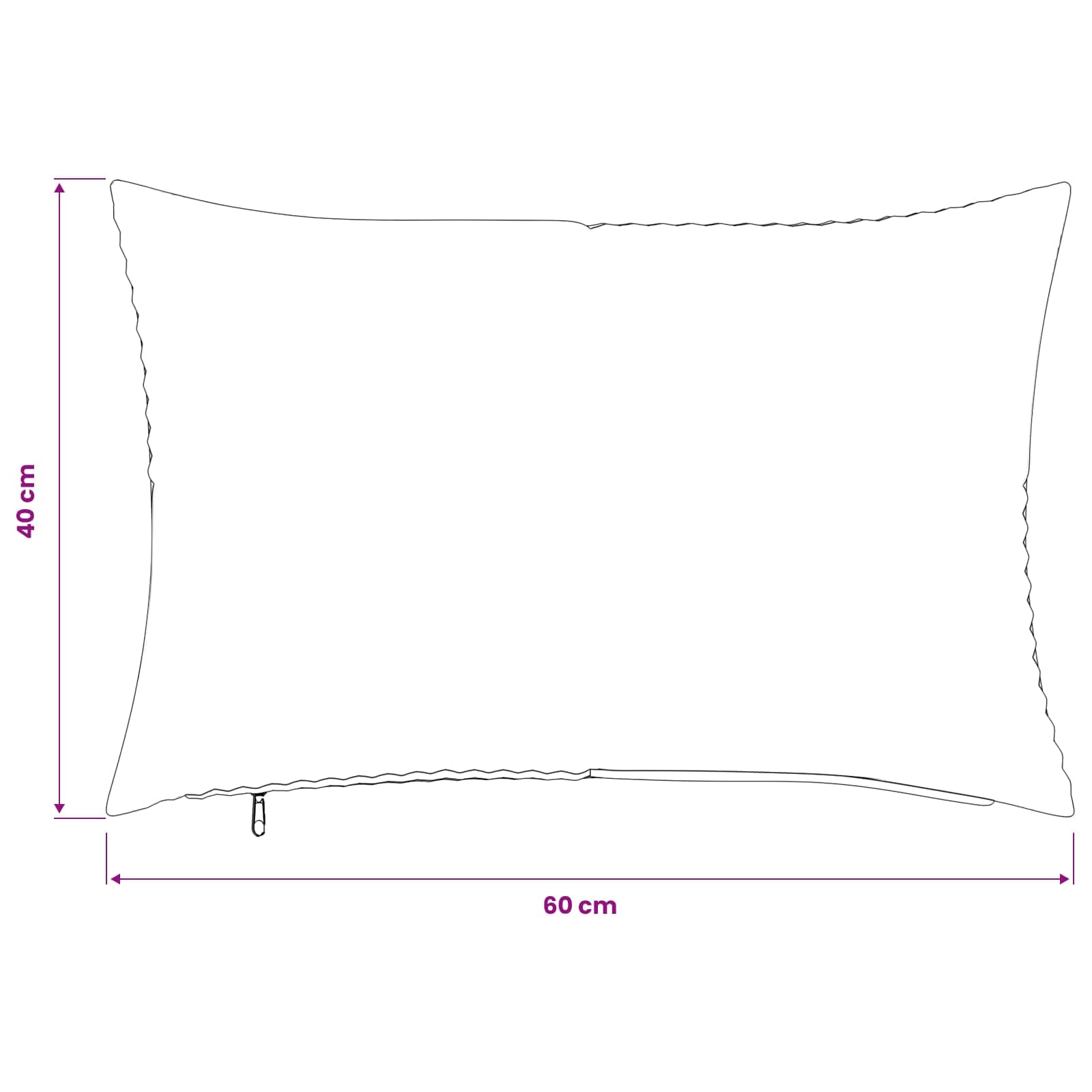 Federa 6 pcs ALMELO Grigio Scuro 40 x 60 cm corduroy