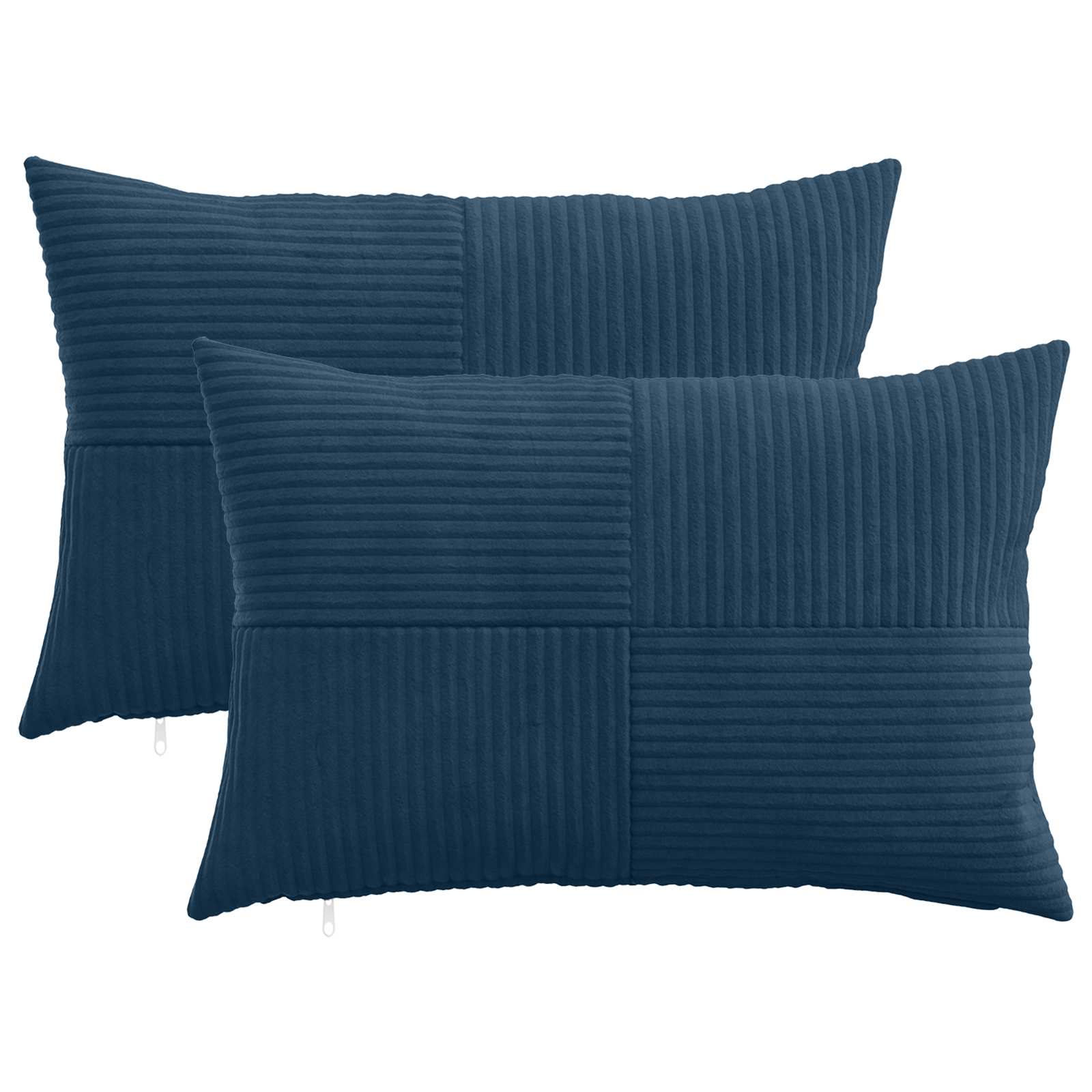 Federa 2 pcs ALMELO Blu navy 40 x 60 cm corduroy