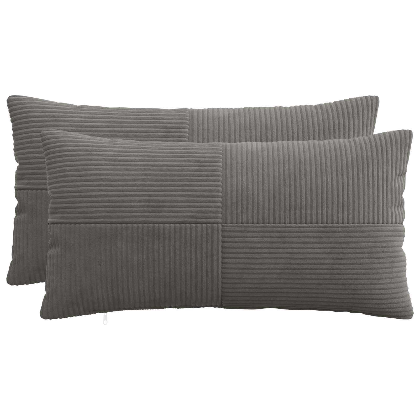 Federa 2 pcs ALMELO Grigio Scuro 40 x 70 cm corduroy