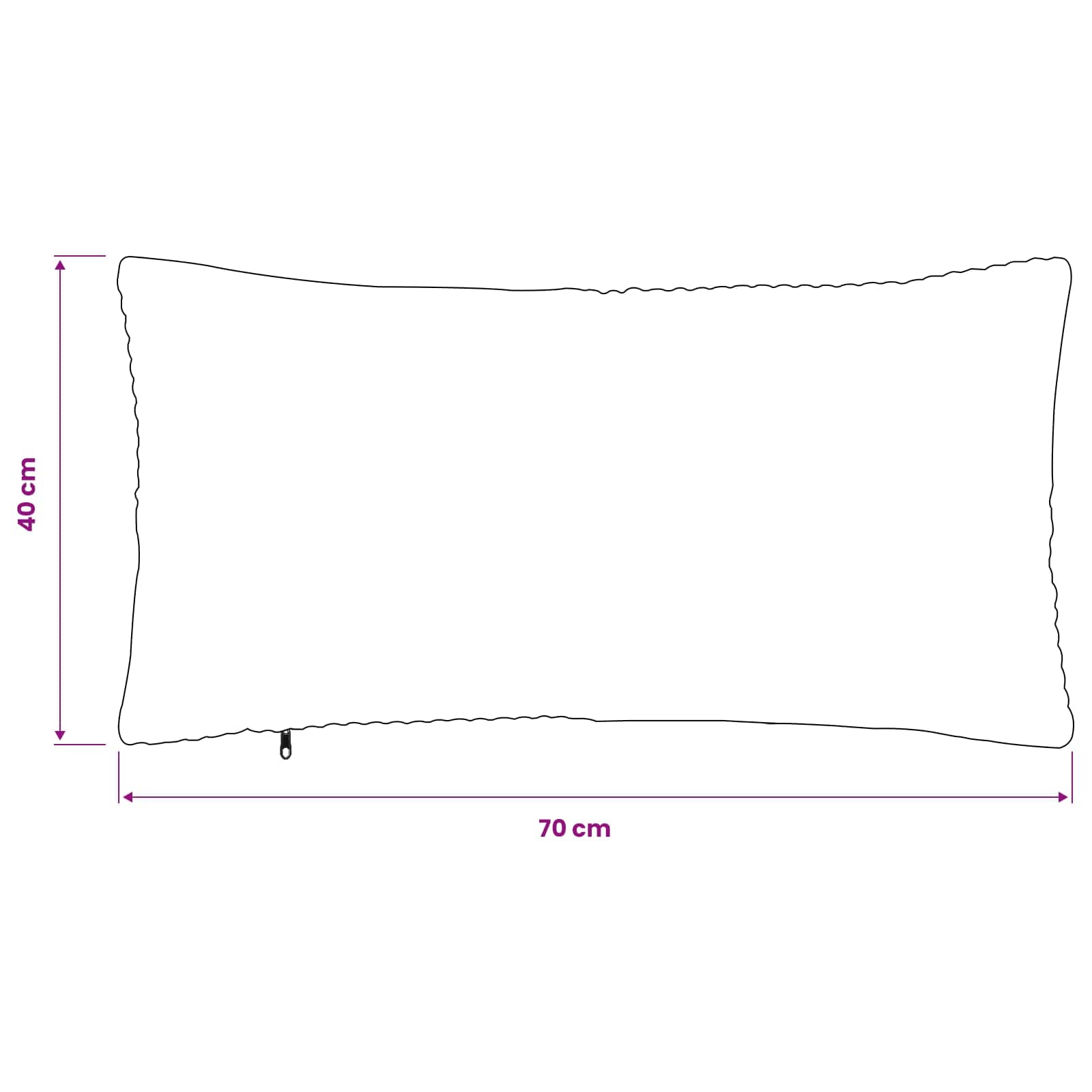 Federa 6 pcs ALMELO Crema 40 x 70 cm corduroy