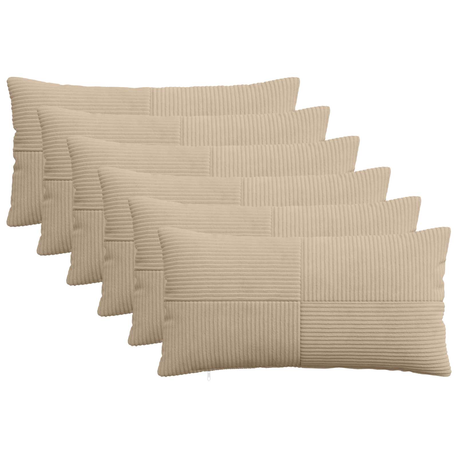 Federa 6 pcs ALMELO Tortora 40 x 70 cm corduroy