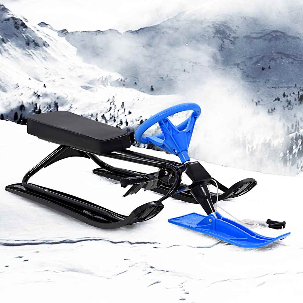 Slittino da Neve con Volante Nero e Blu