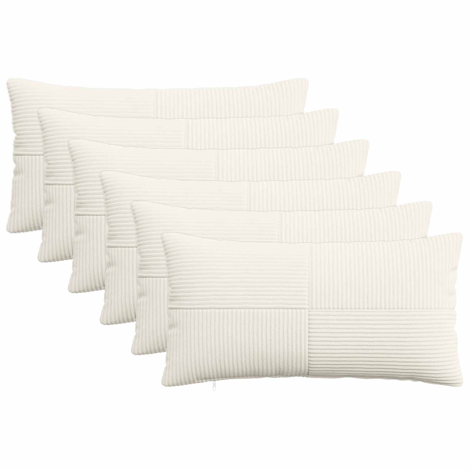 Federa 6 pcs ALMELO Crema 40 x 80 cm corduroy
