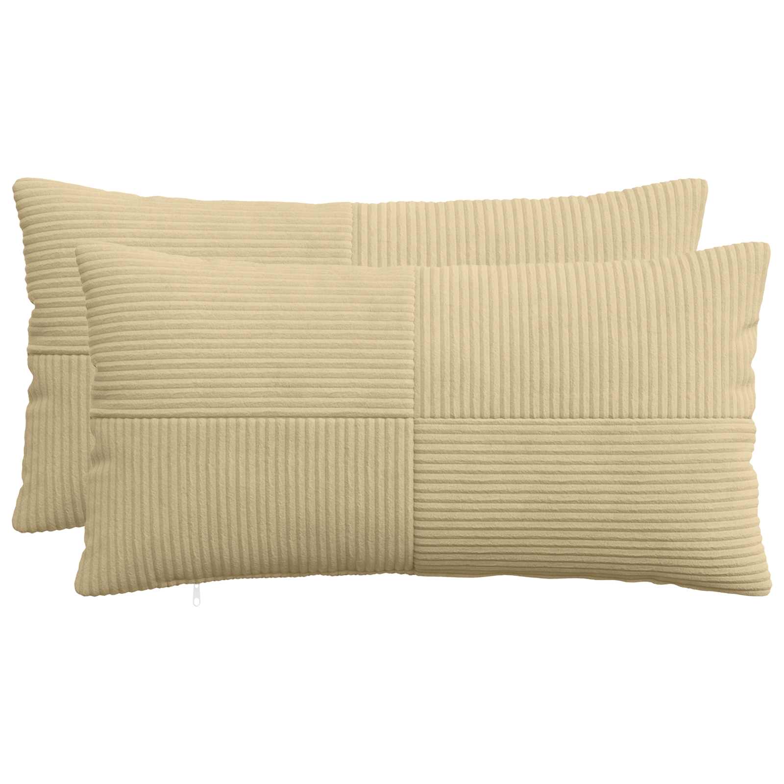 Federa 2 pcs ALMELO Grigio Verde 40 x 80 cm corduroy