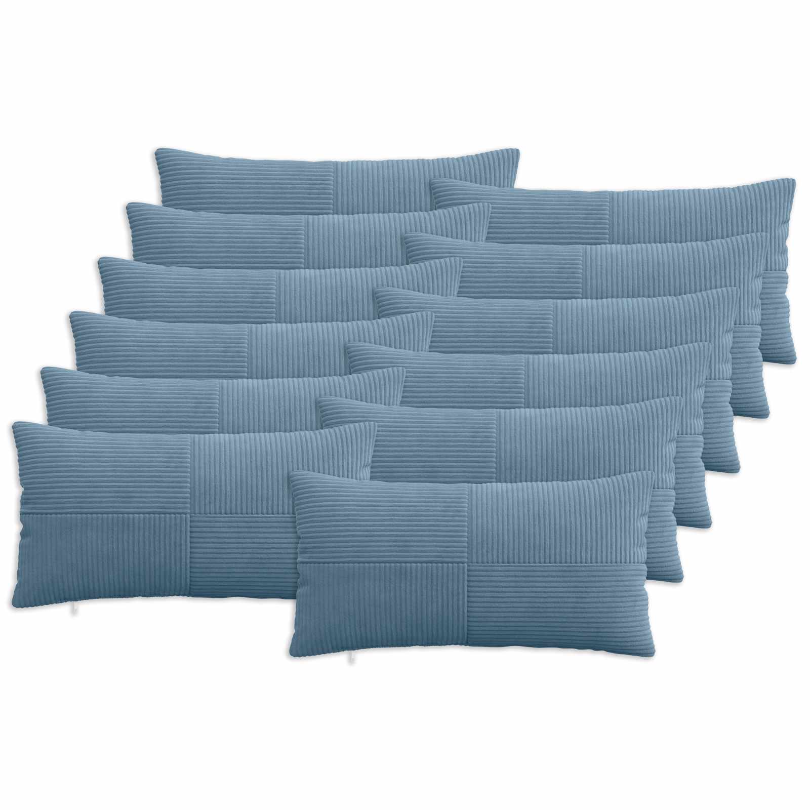 Federa 12 pcs ALMELO Blu 40 x 80 cm corduroy