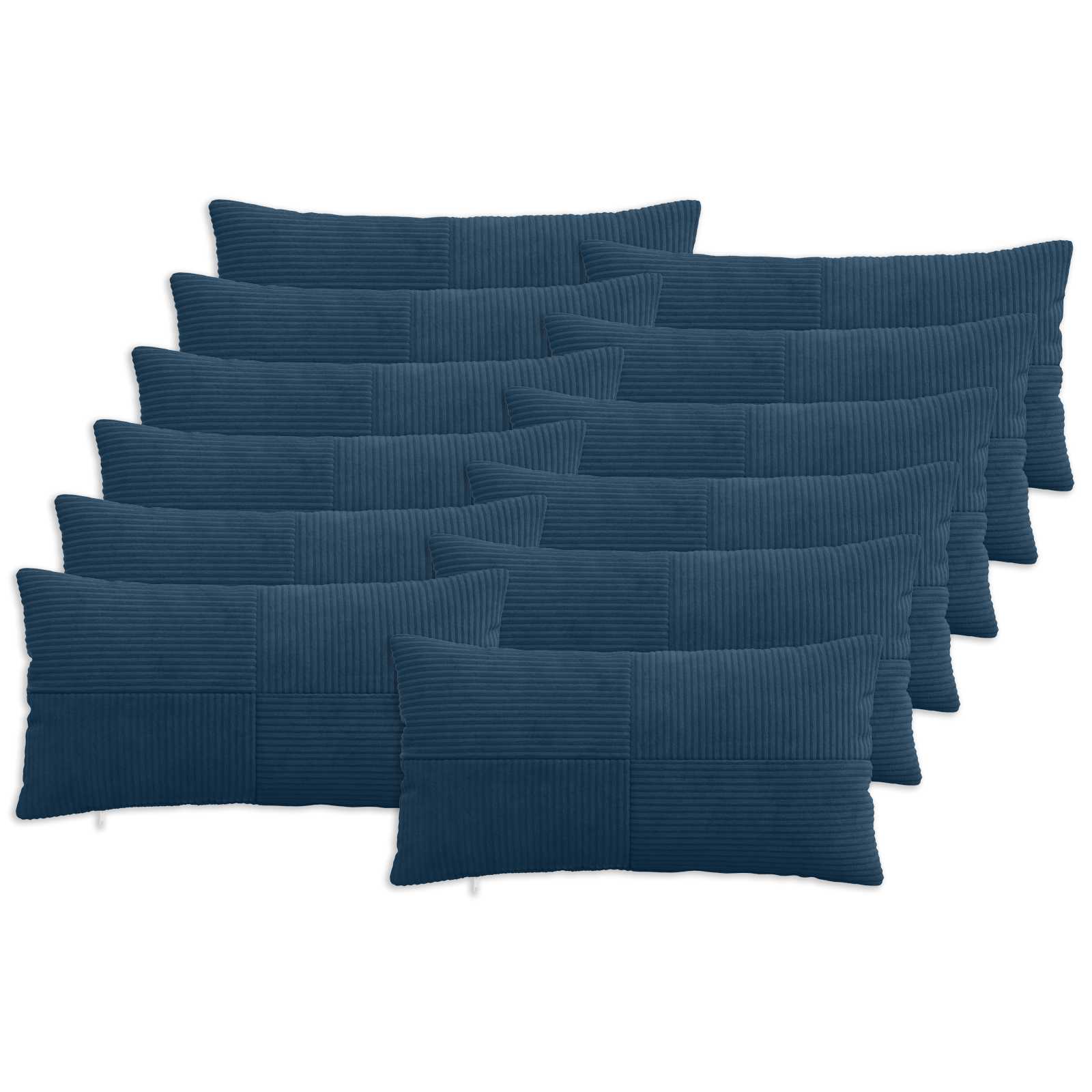 Federa 12 pcs ALMELO Blu navy 40 x 80 cm corduroy