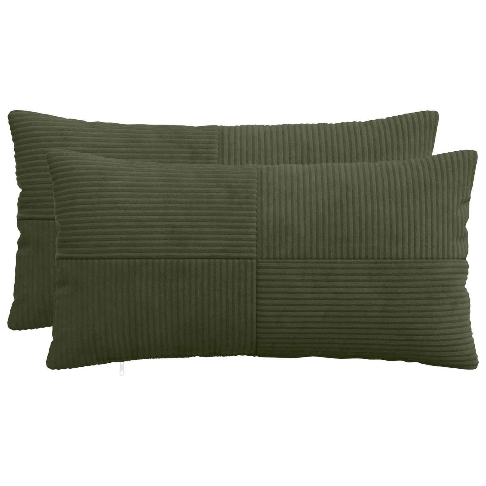 Federa 2 pcs ALMELO Verde 40 x 80 cm corduroy