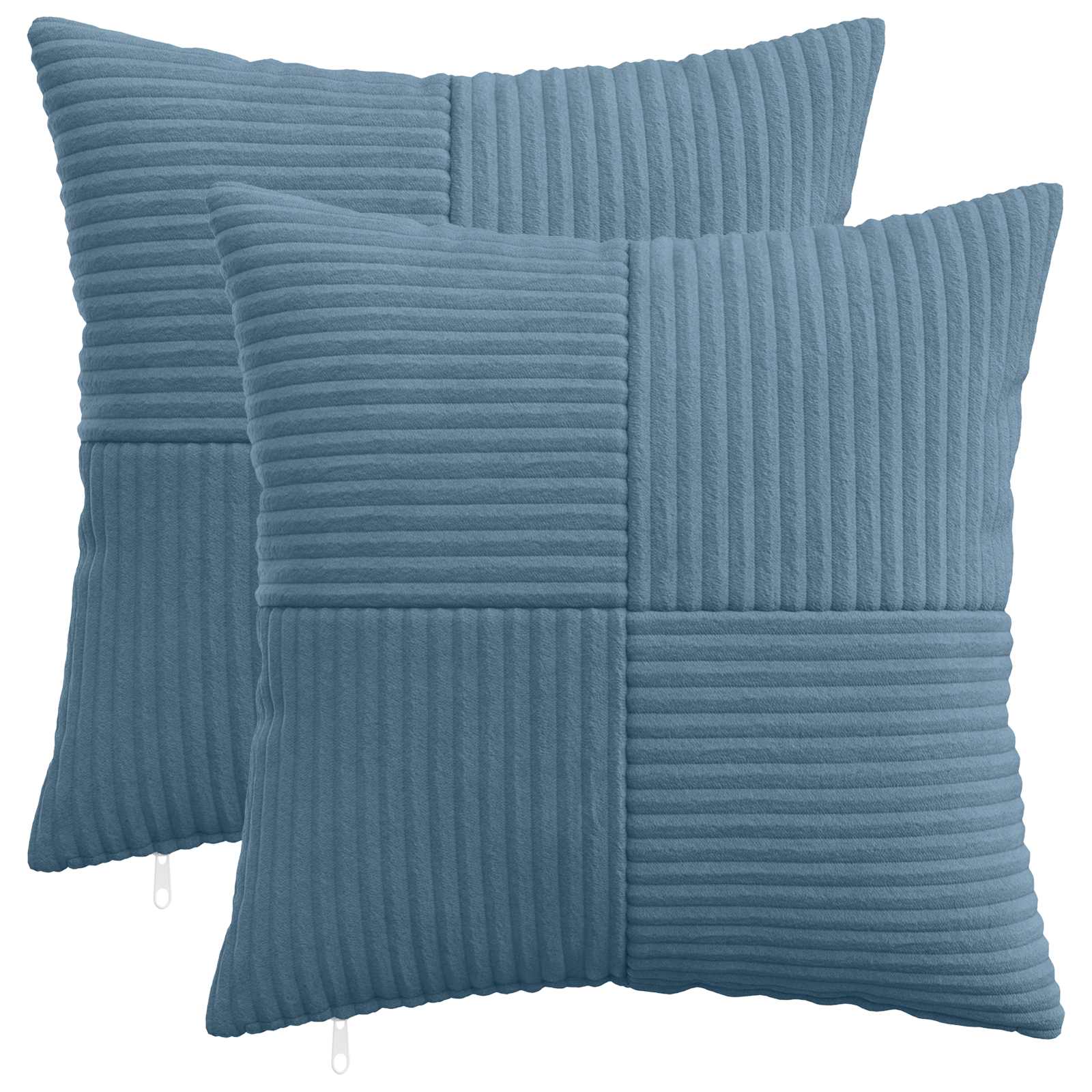 Federa 2 pcs ALMELO Blu 45 x 45 cm corduroy