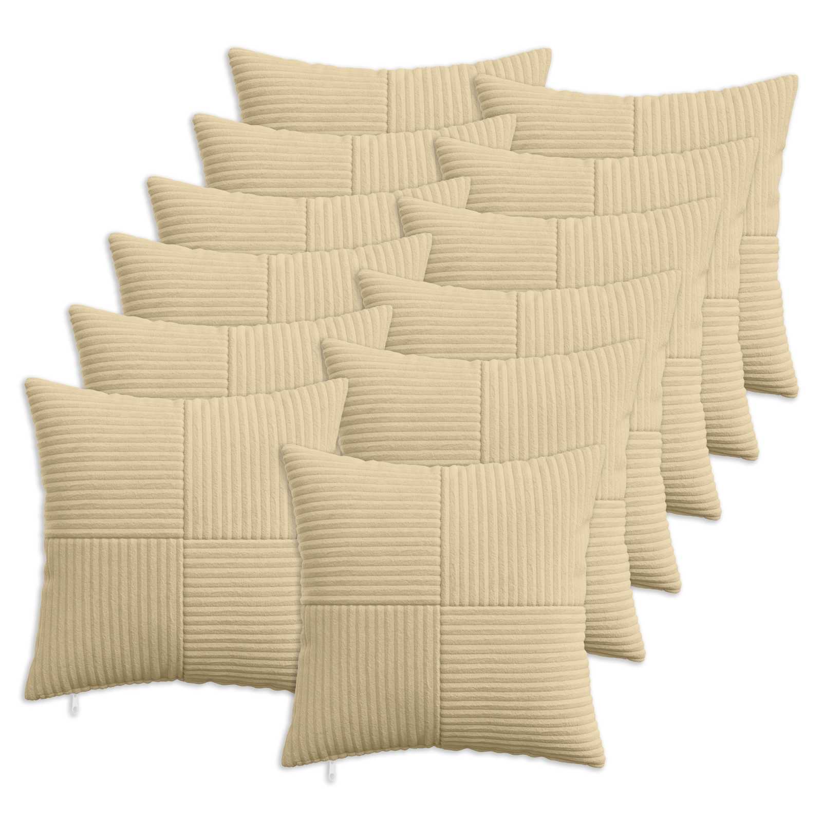 Federa 12 pcs ALMELO Grigio Verde 50 x 50 cm corduroy