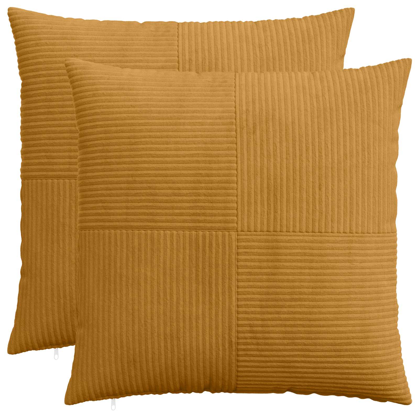 Federa 2 pcs ALMELO Giallo 55 x 55 cm corduroy