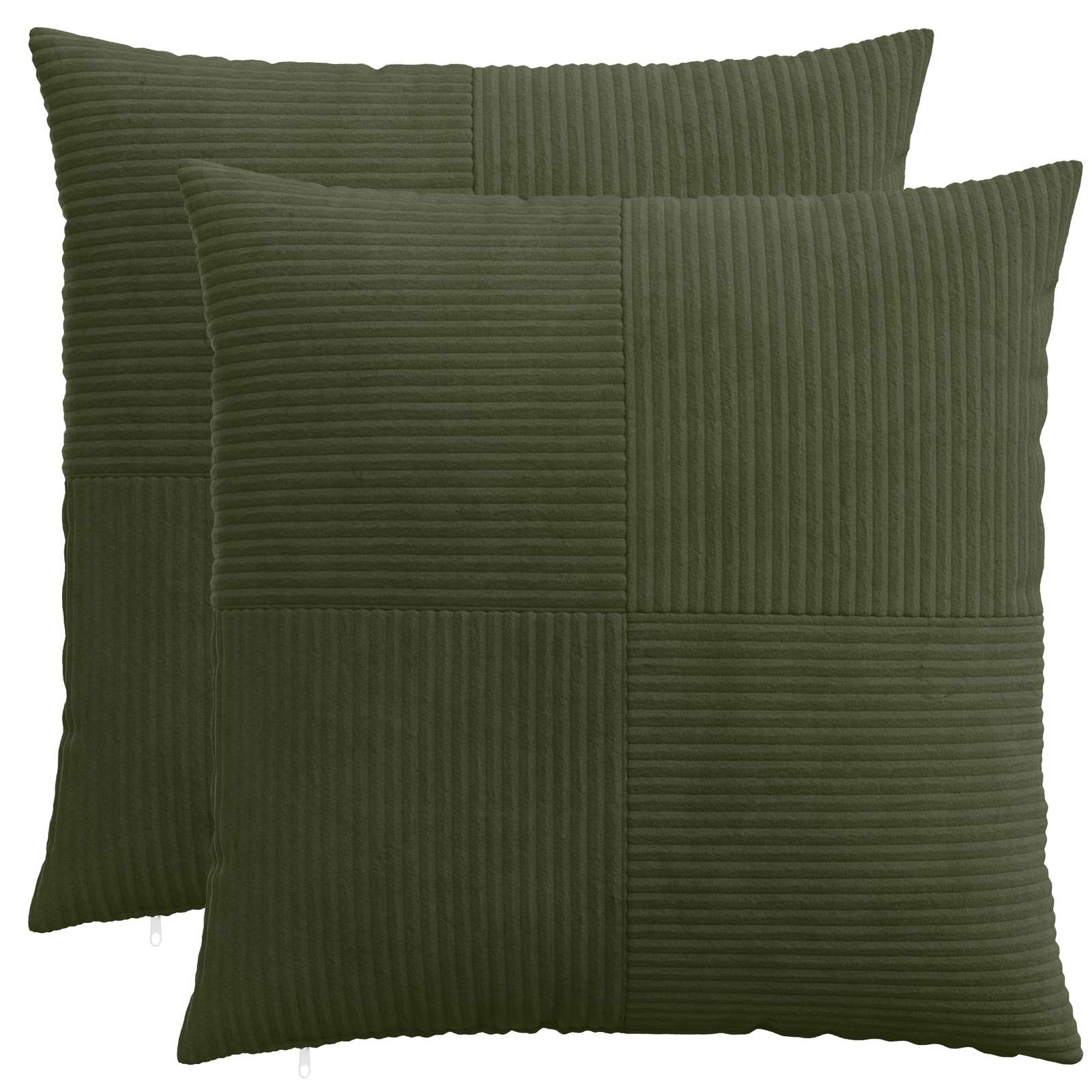 Federa 2 pcs ALMELO Verde 55 x 55 cm corduroy