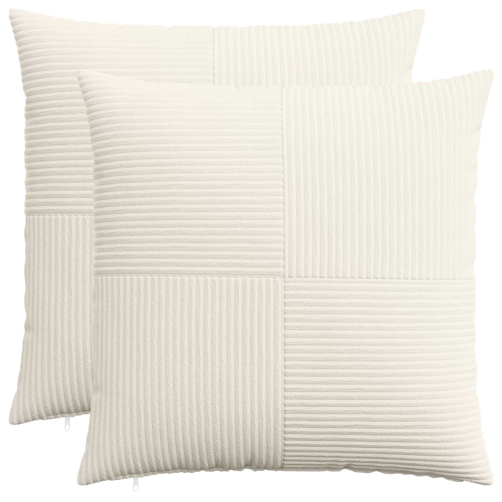 Federa 2 pcs ALMELO Crema 60 x 60 cm corduroy