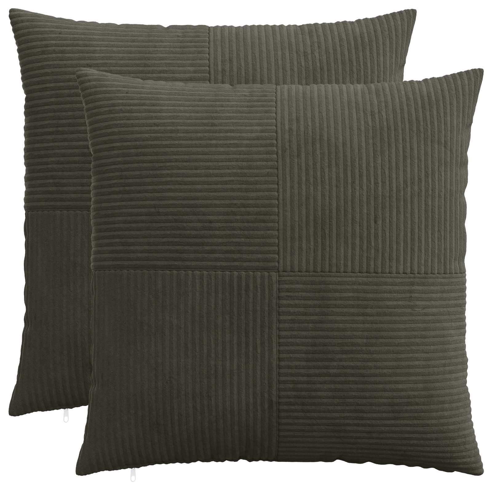 Federa 2 pcs ALMELO Antracite 60 x 60 cm corduroy