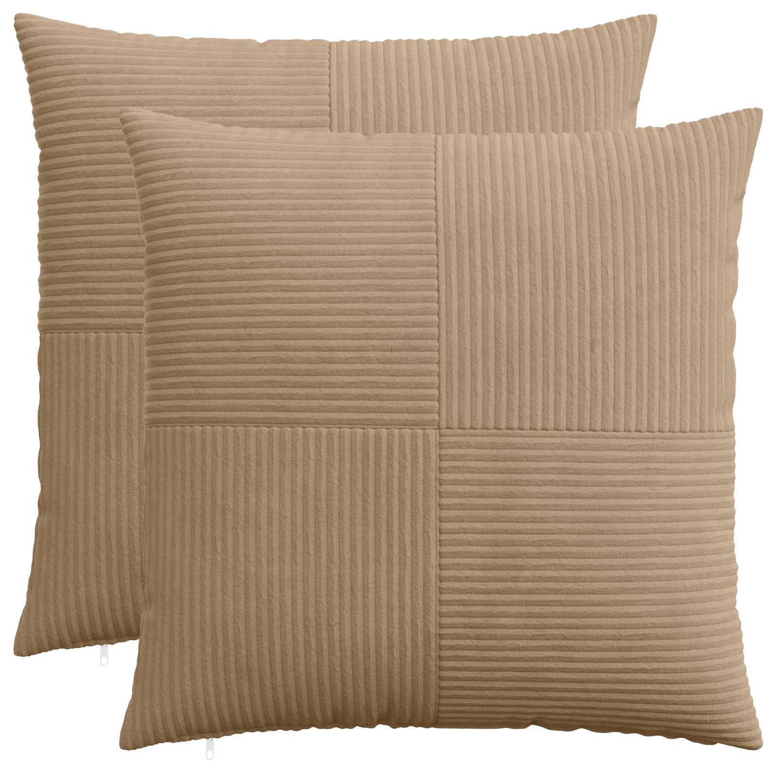 Federa 2 pcs ALMELO Marrone 65 x 65 cm corduroy