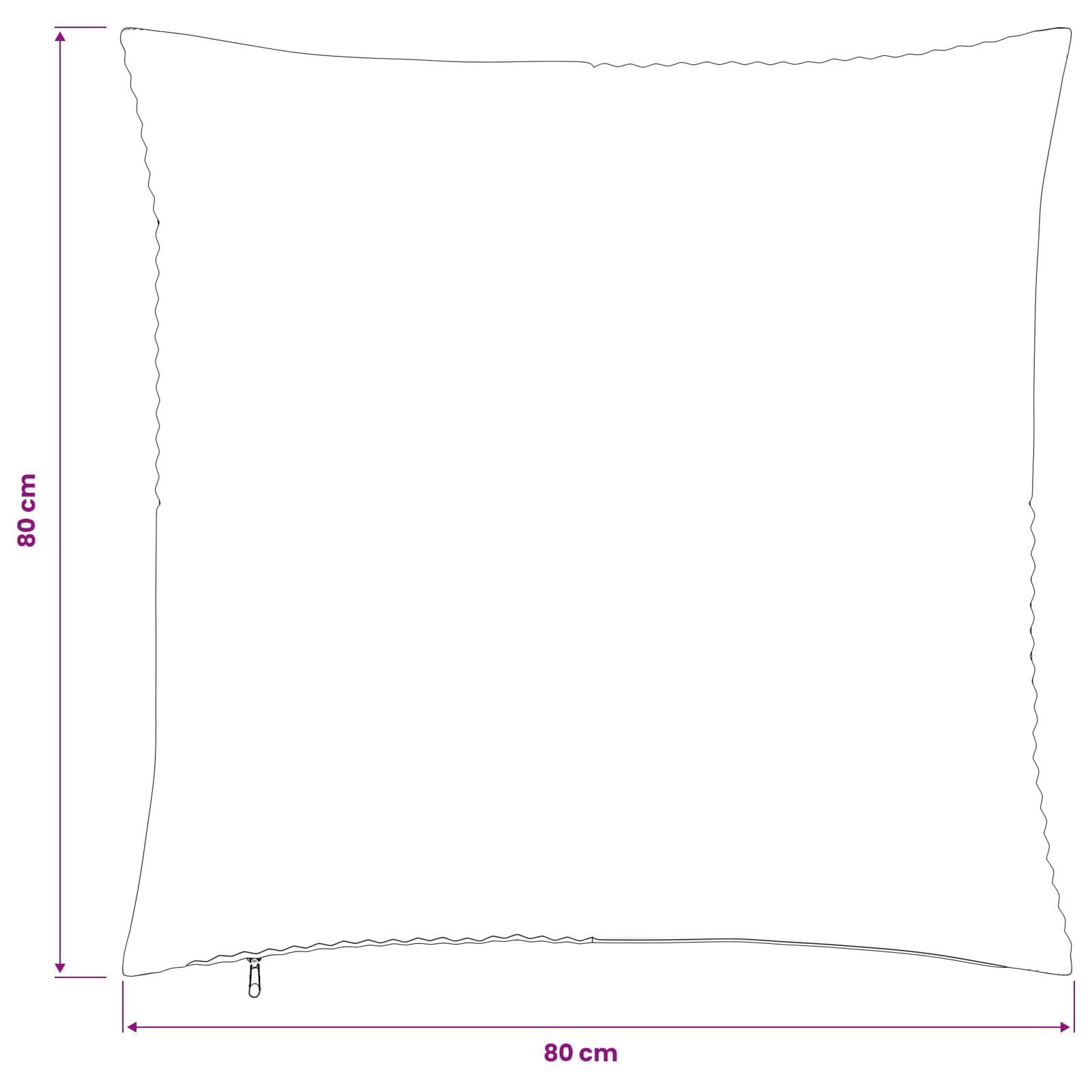 Federa 6 pcs ALMELO Tortora 80 x 80 cm corduroy