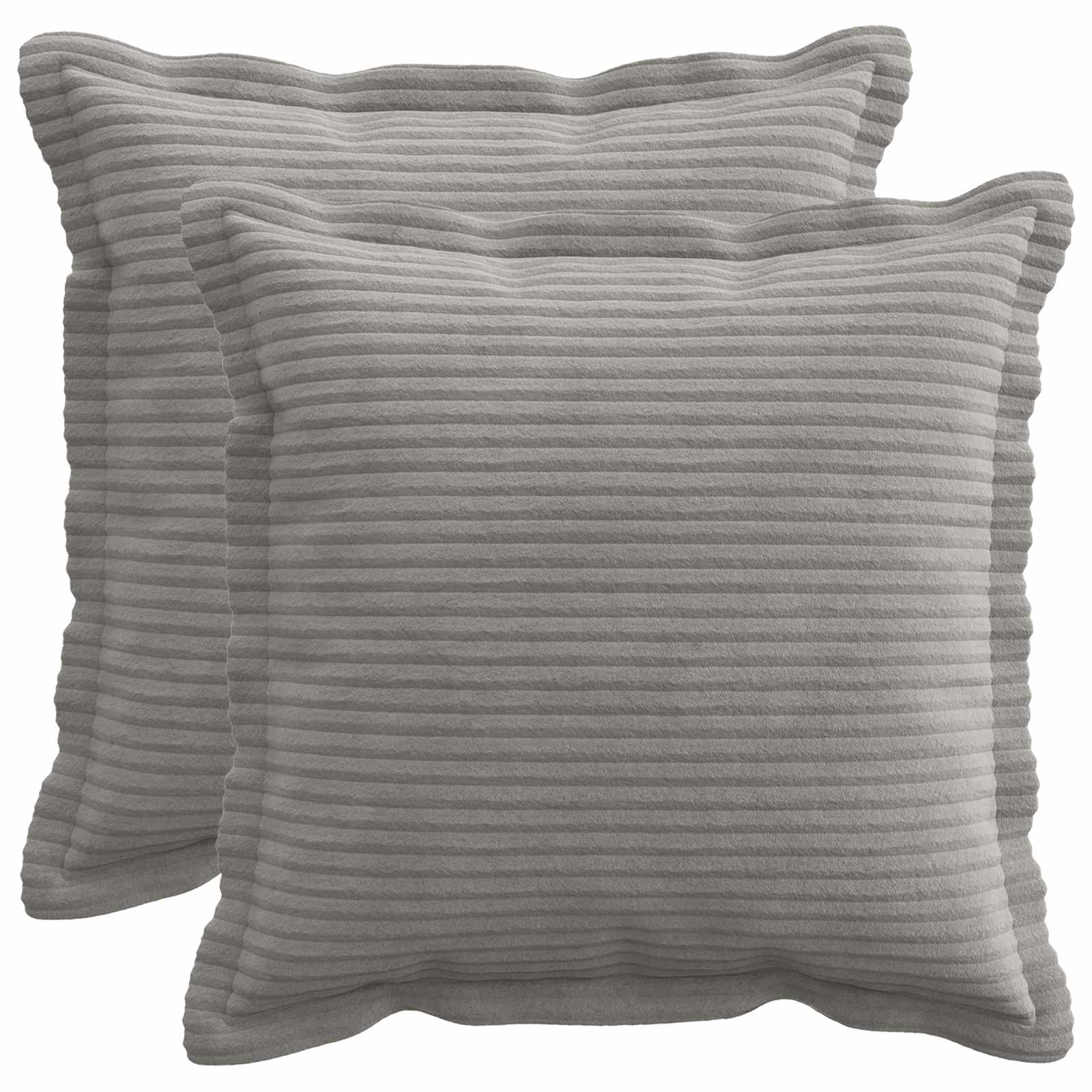 Federa 2 pz HOUTEN Grigio Chiaro 30 x 30 cm corduroy